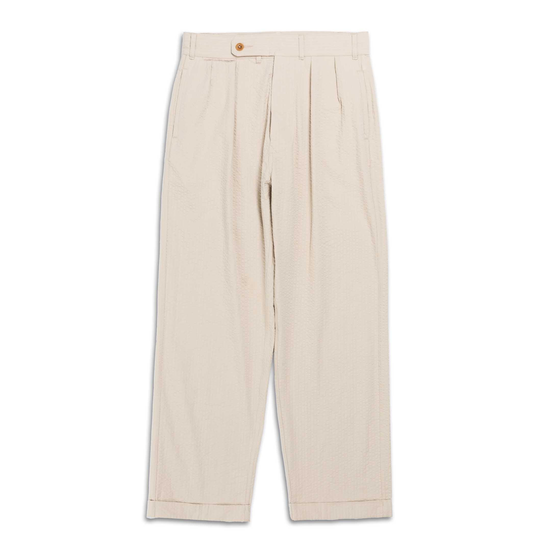 Brunel Trouser Seersucker Beige