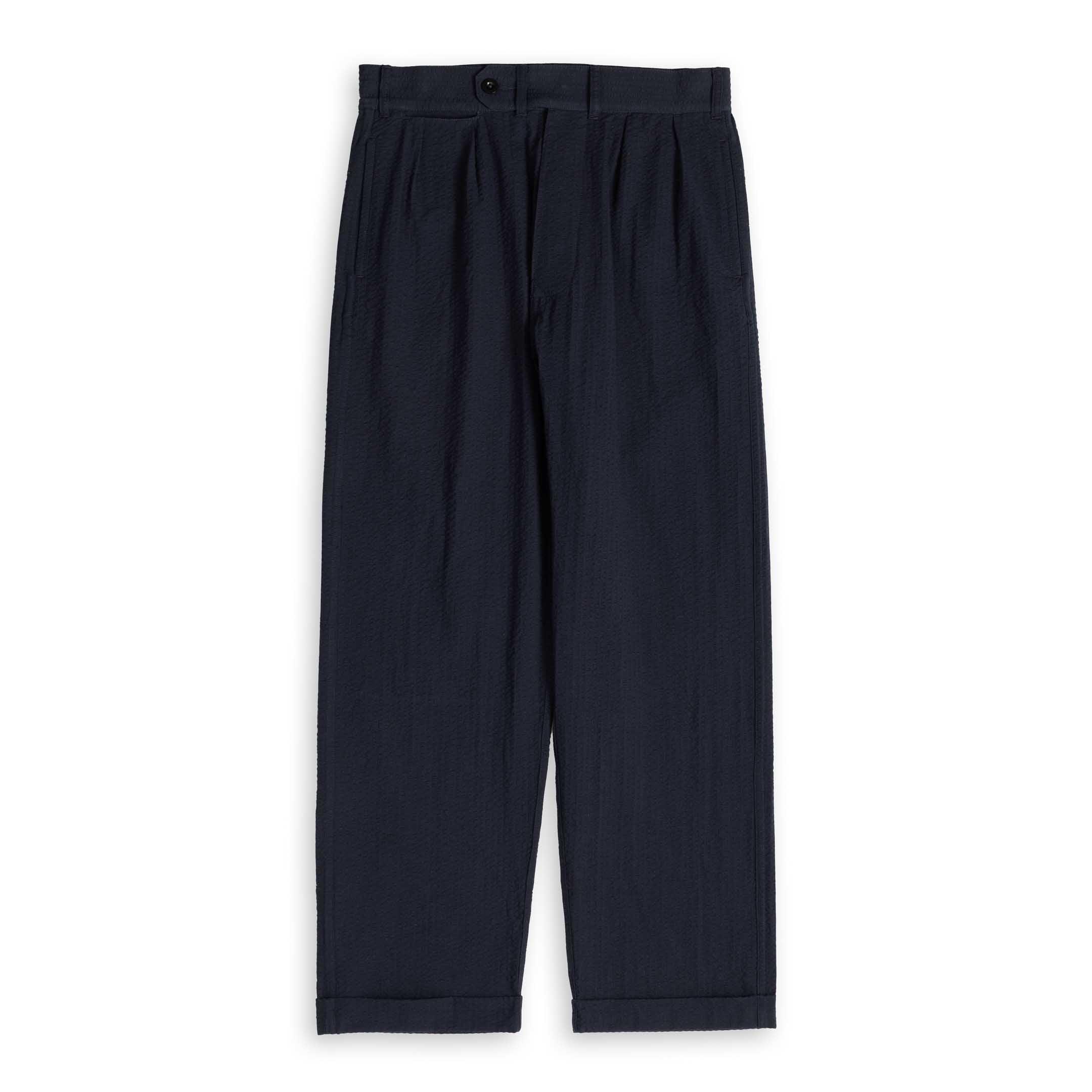 Brunel Trouser Seersucker Navy