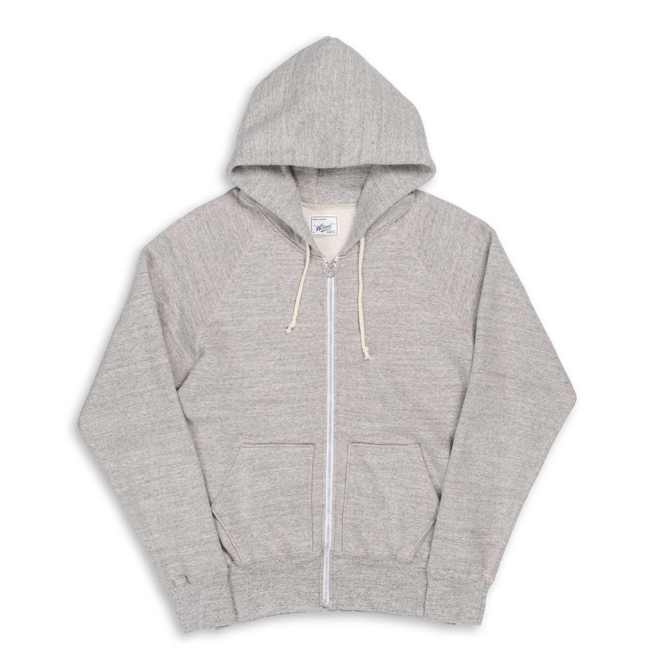 Easy 'Full Zip' Hooded Sweatshirt Light Grey
