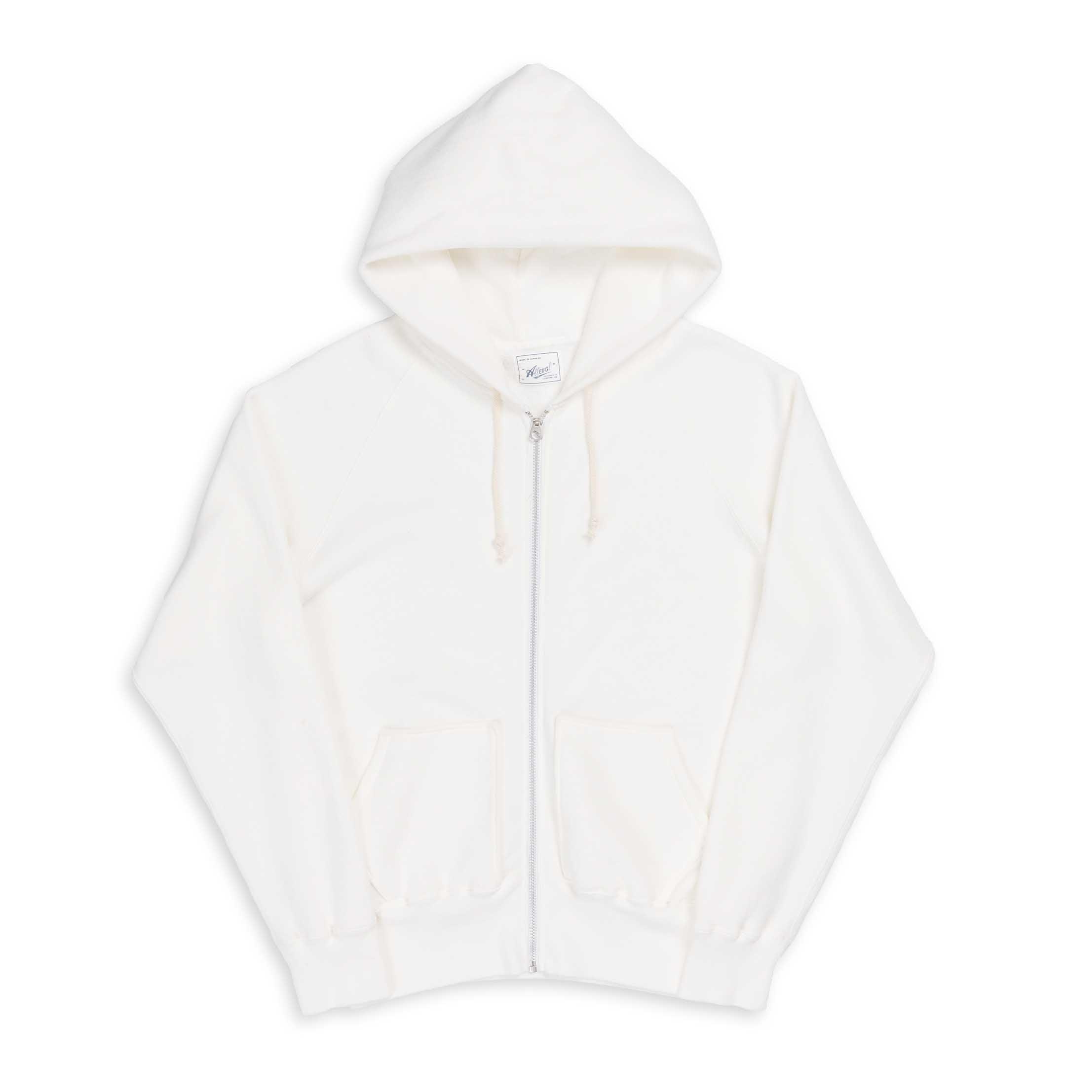 Easy 'Full Zip' Hooded Sweatshirt White