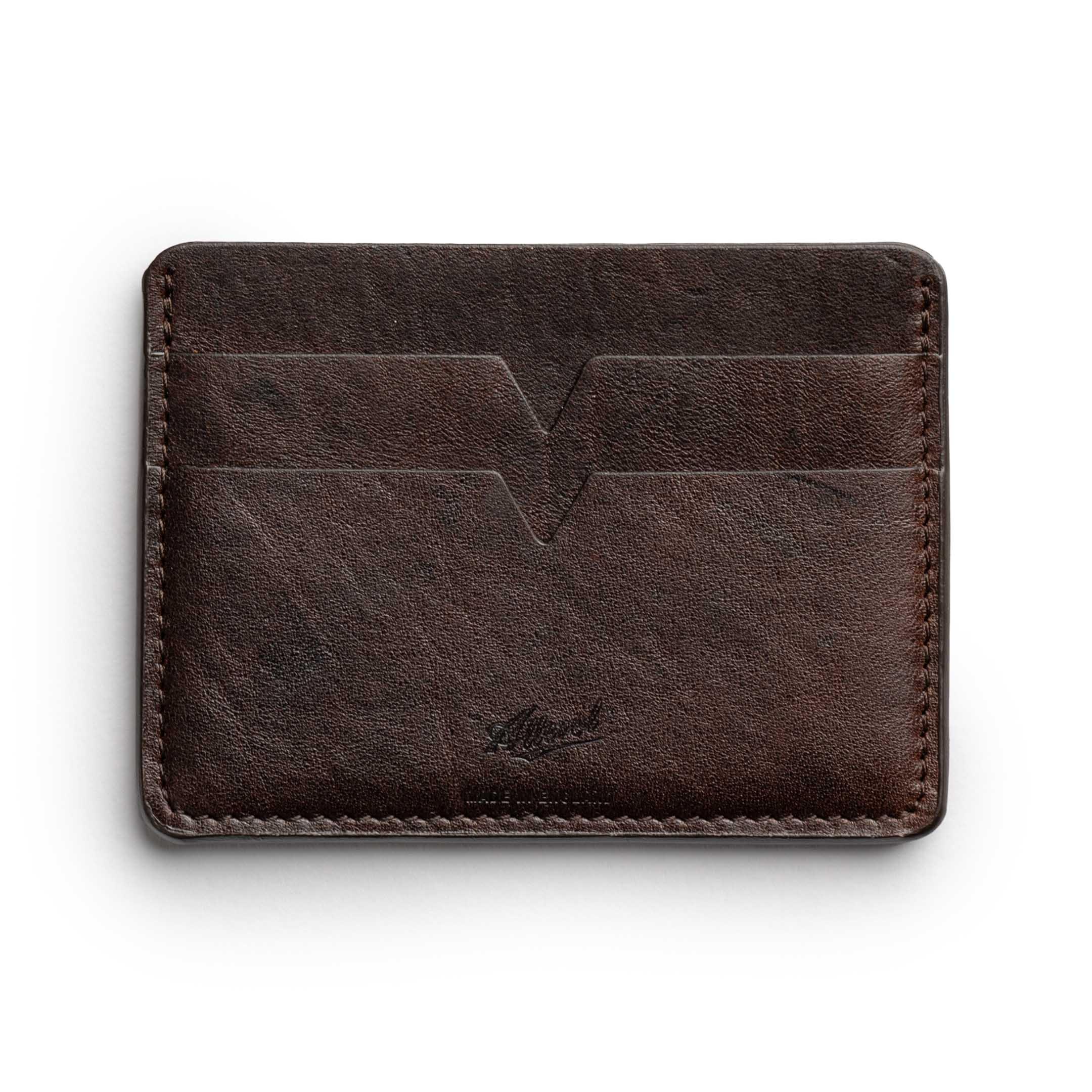 Leather Card Holder Brown