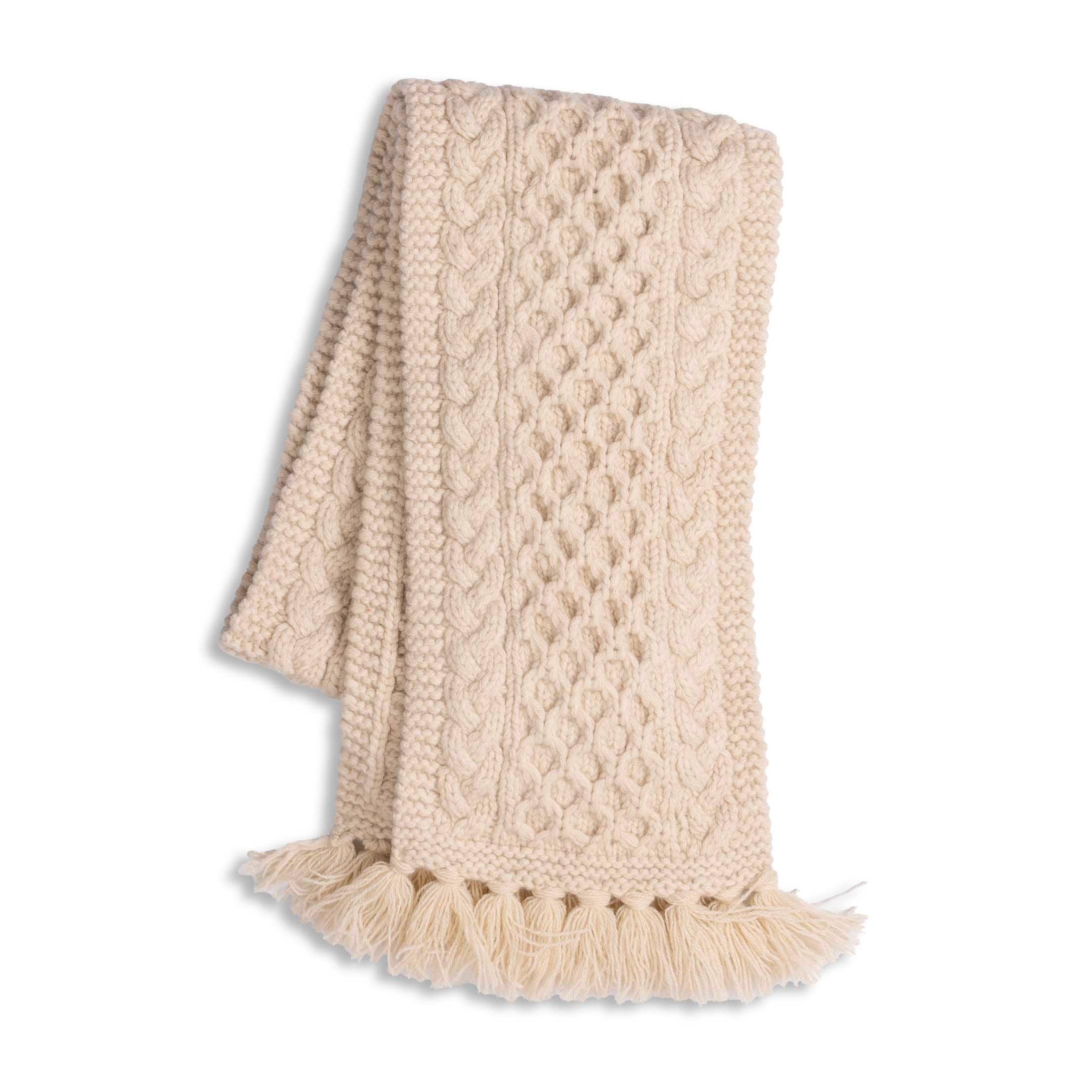 Allevol X Inverallan 12A Aran Scarf Merino Lambswool Linen 280