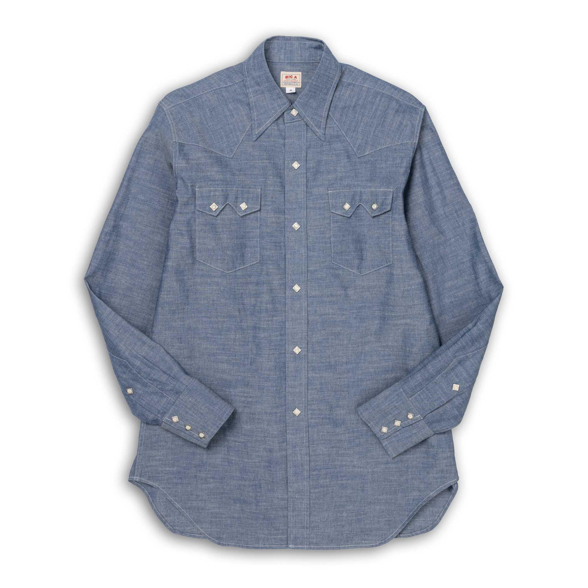 Harrison Western Shirt Chambray Indigo