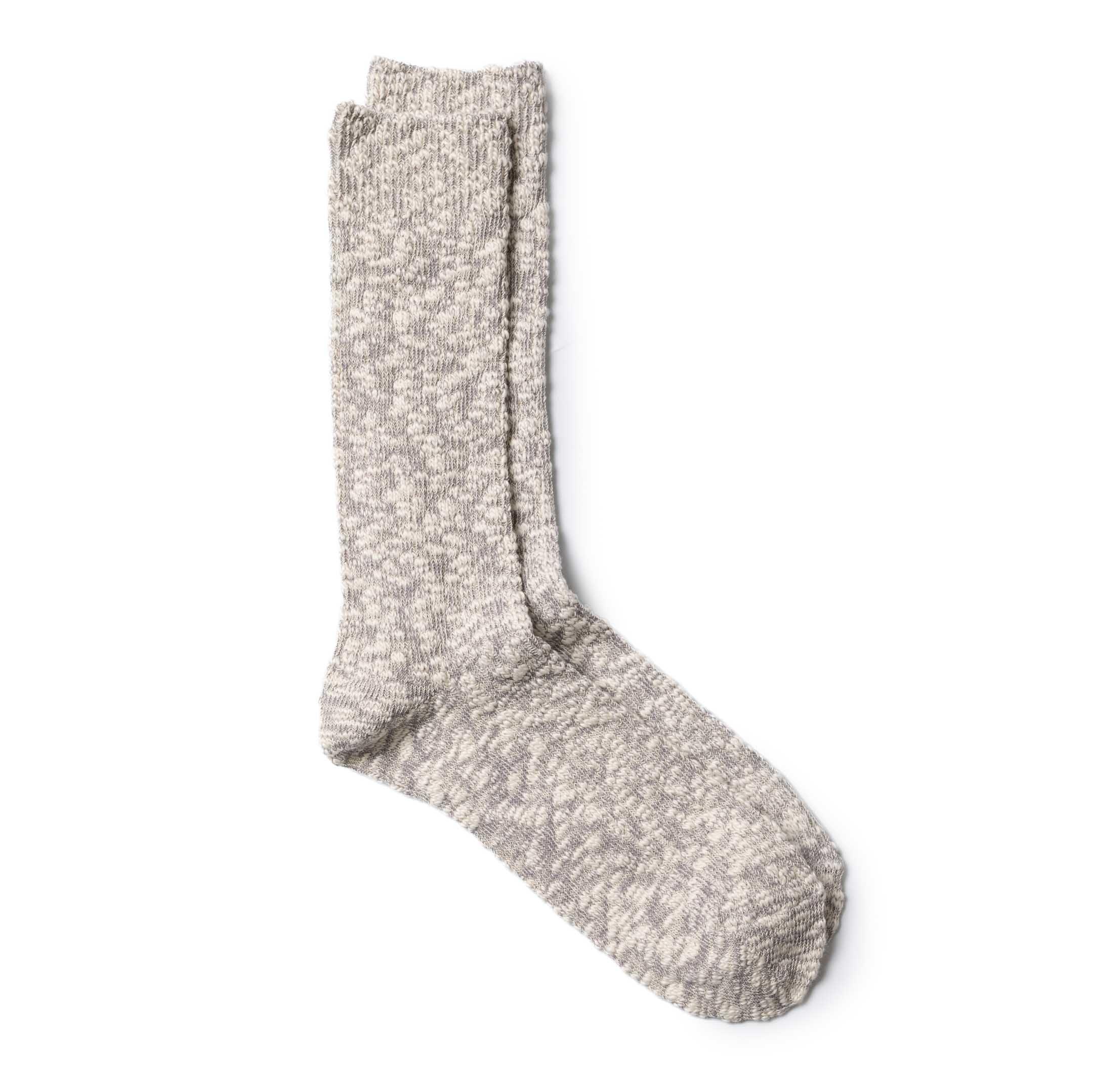 Light Slub Crew Sock M.Grey