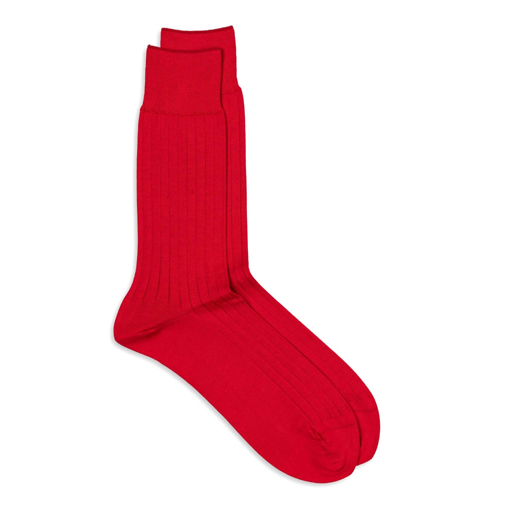 Supima Dress Socks Red