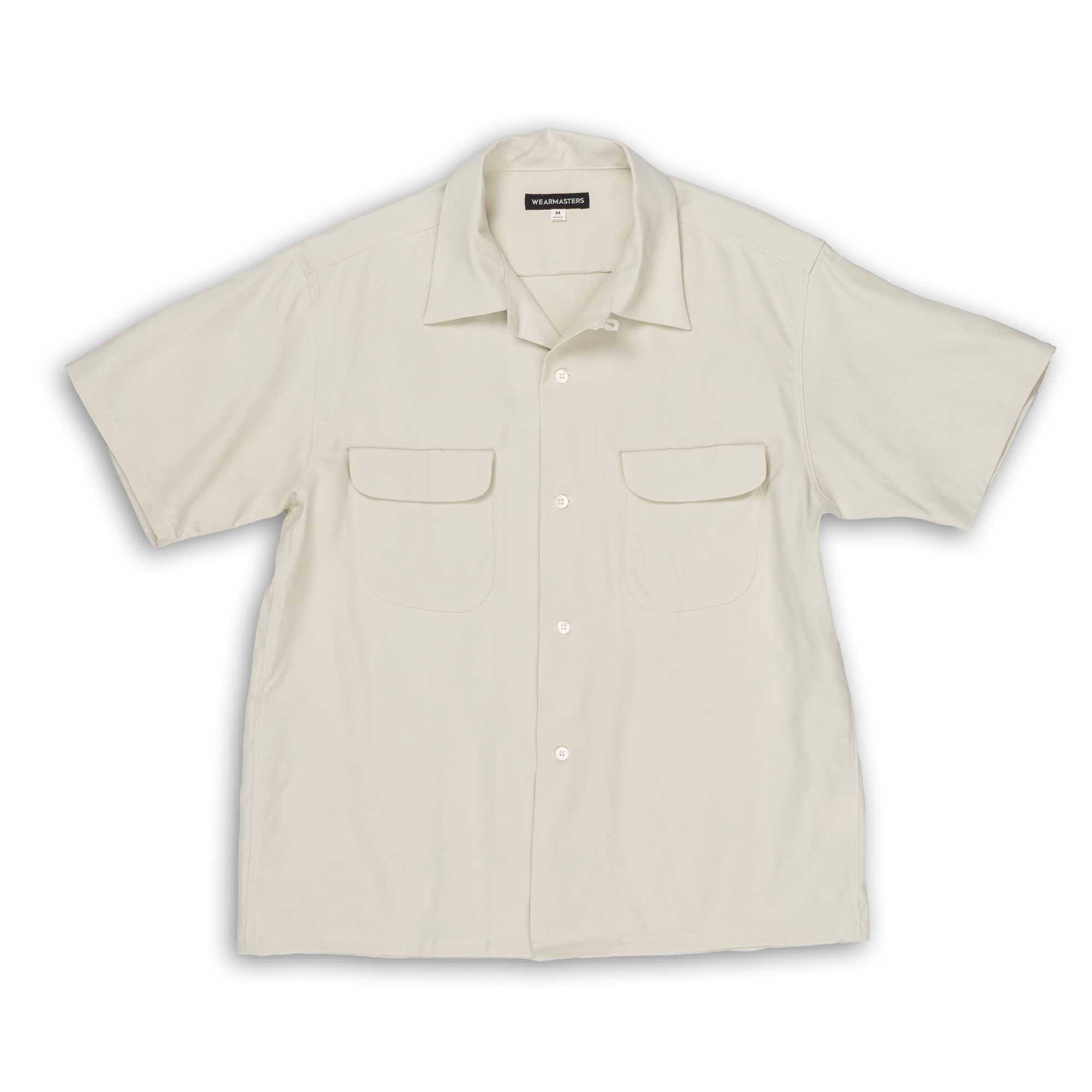 Flap Pocket Rayon Shirt S/S White