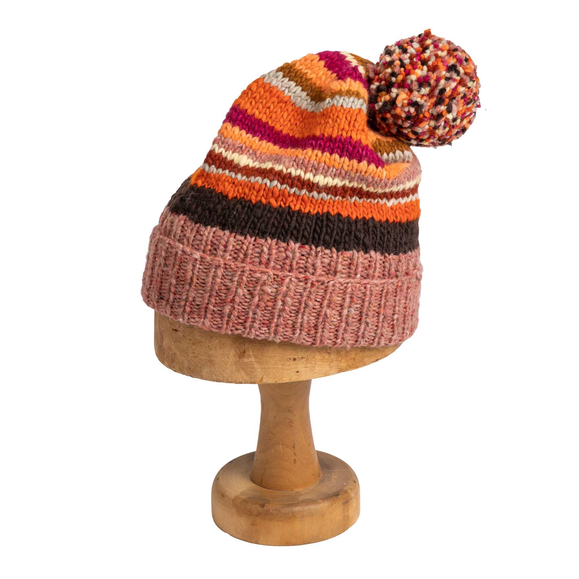 Double Cuff Cap Navajo Stripe Lt. Chicle