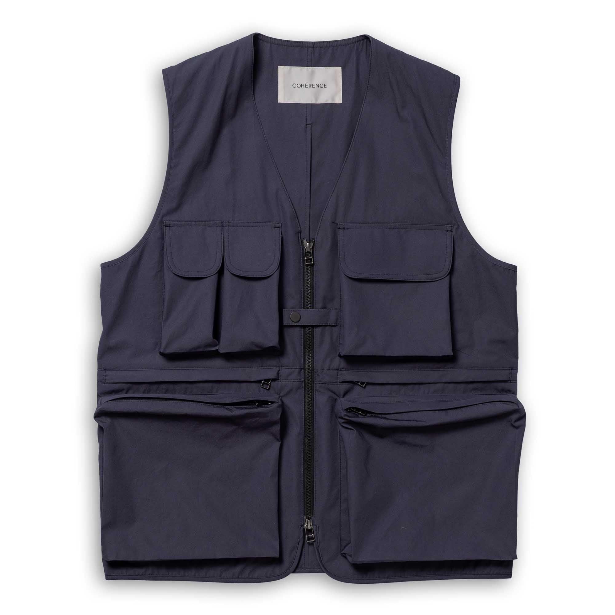 Coherence CiCi Vest Weather Resistant Cotton Slate Blue