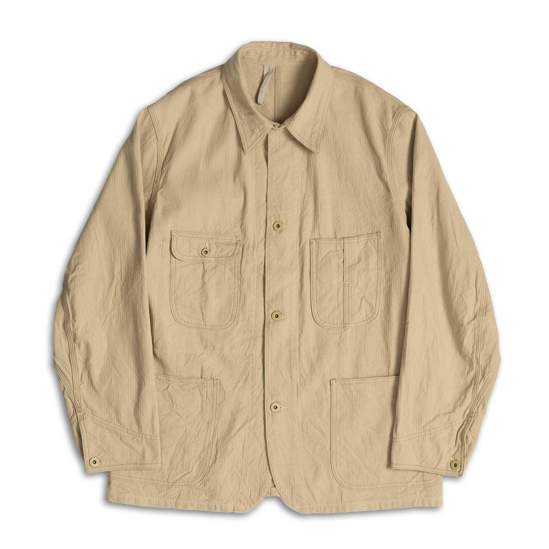 Coherence Jackson Linen/Cotton Chevron Ivory