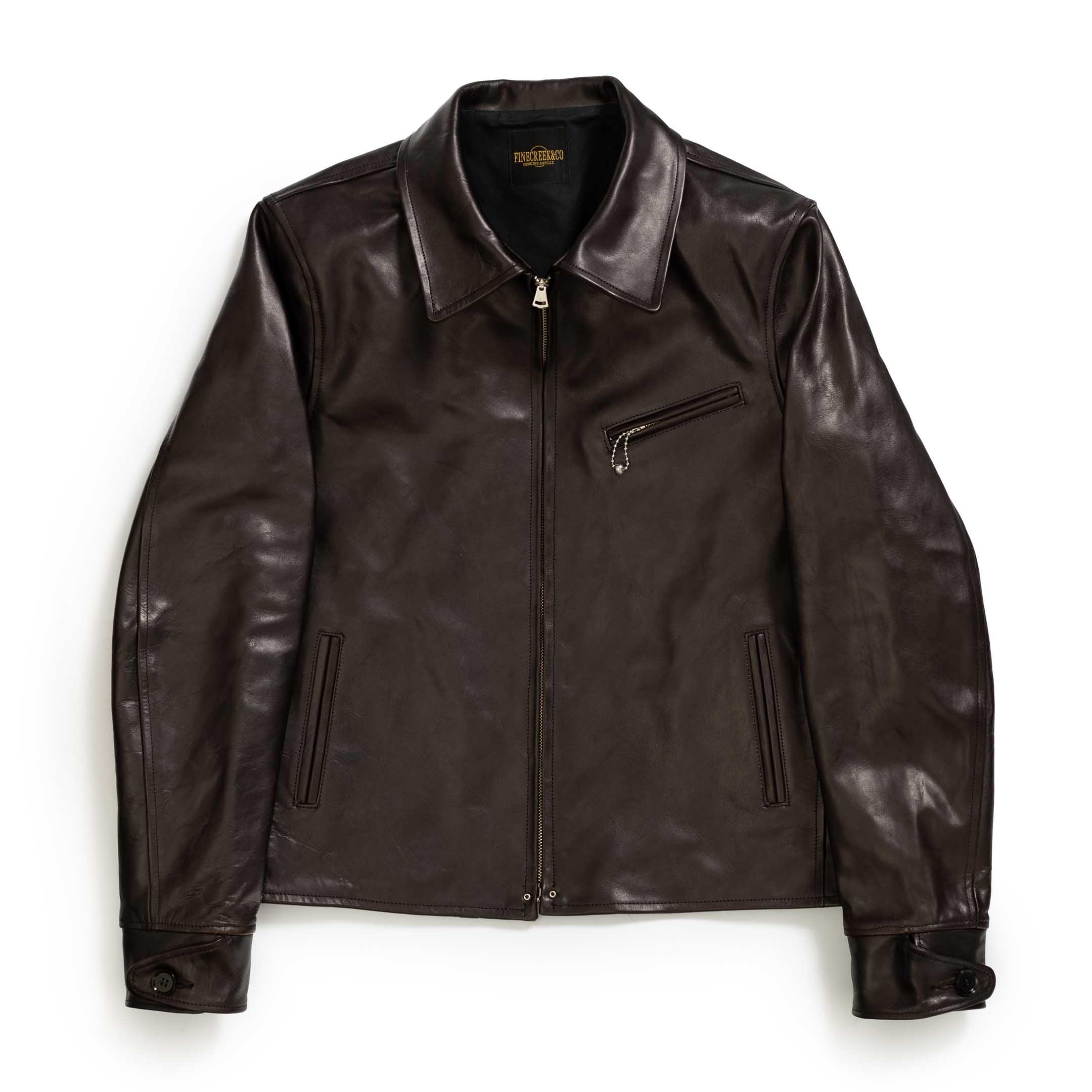 s 'Top Field' Horsehide Leather Jacket Black