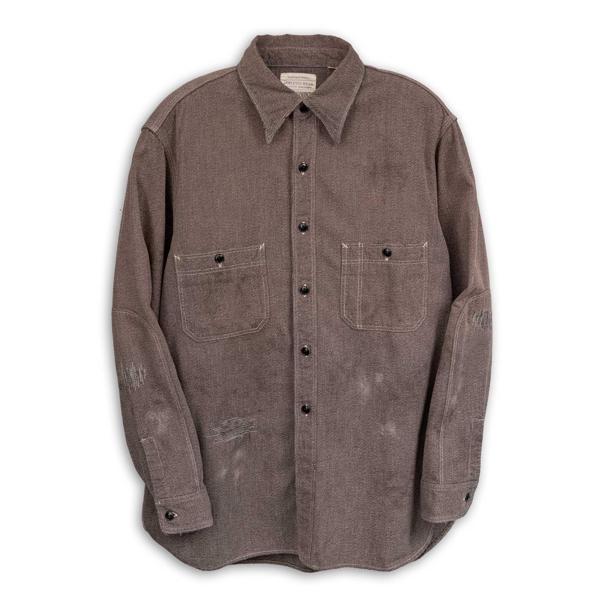 US Army Triple Stitch Covert Chambray Shirt VE (Vintage Effect) Black