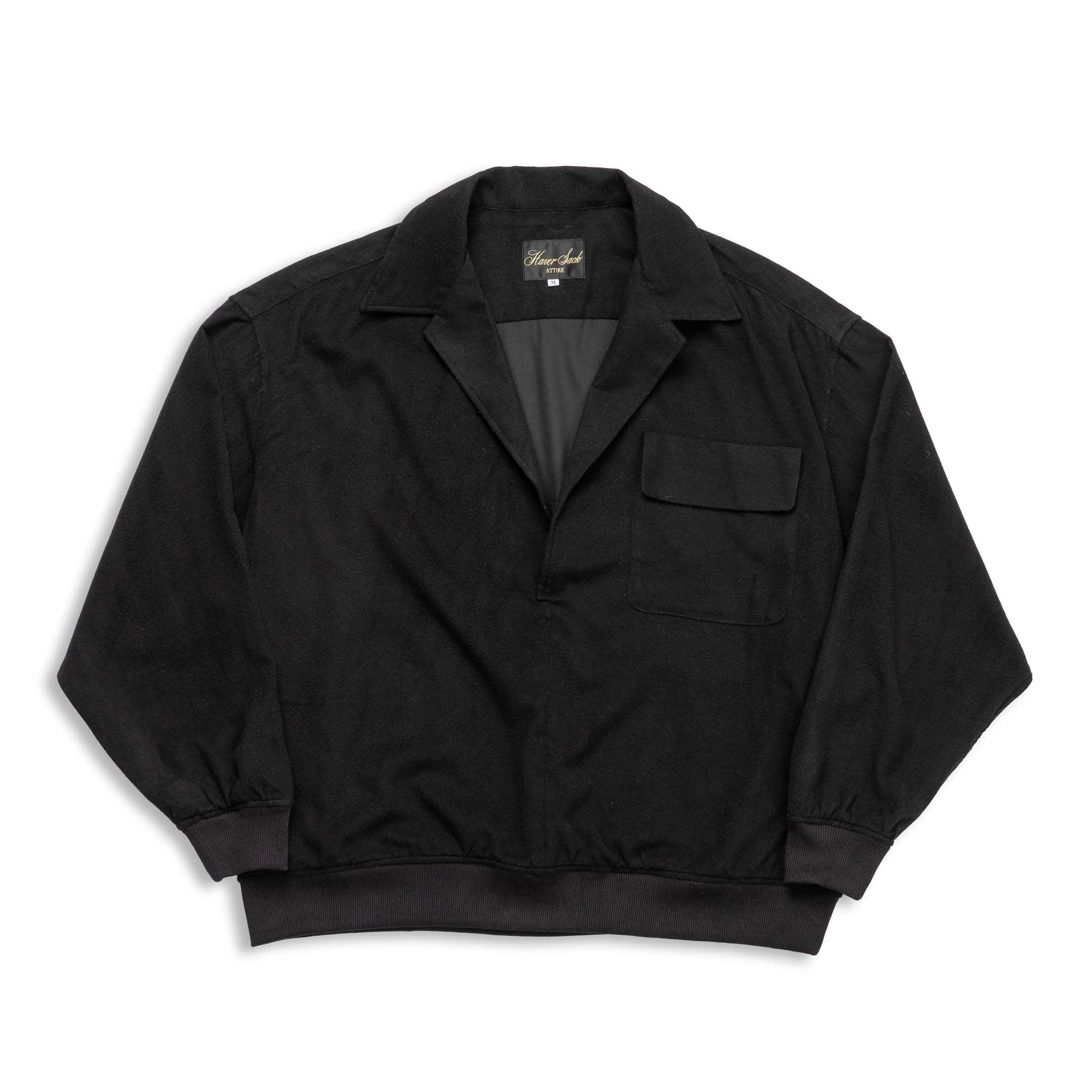 Silk Flannel Pullover Black