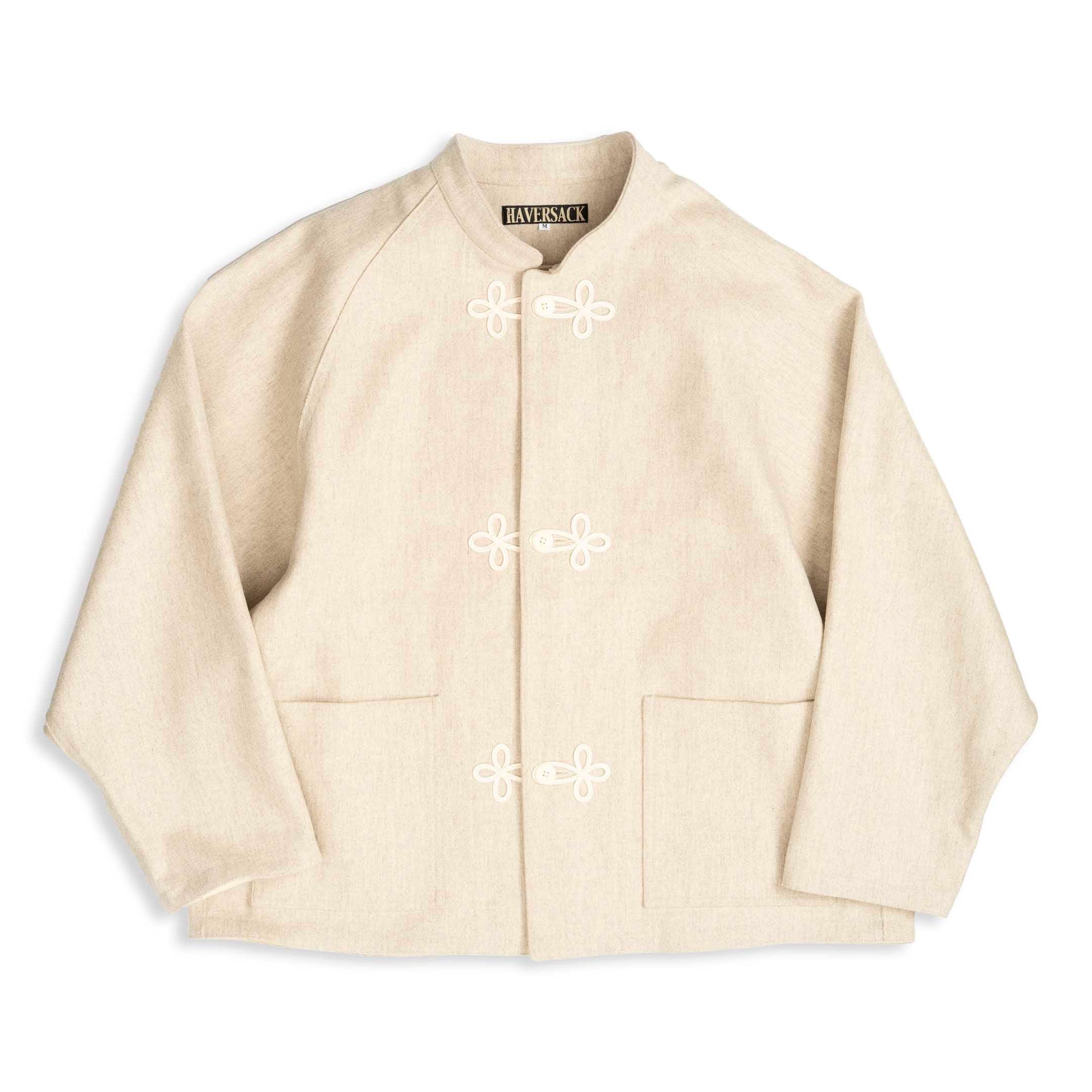 Vintage Melton Wool Jacket Beige