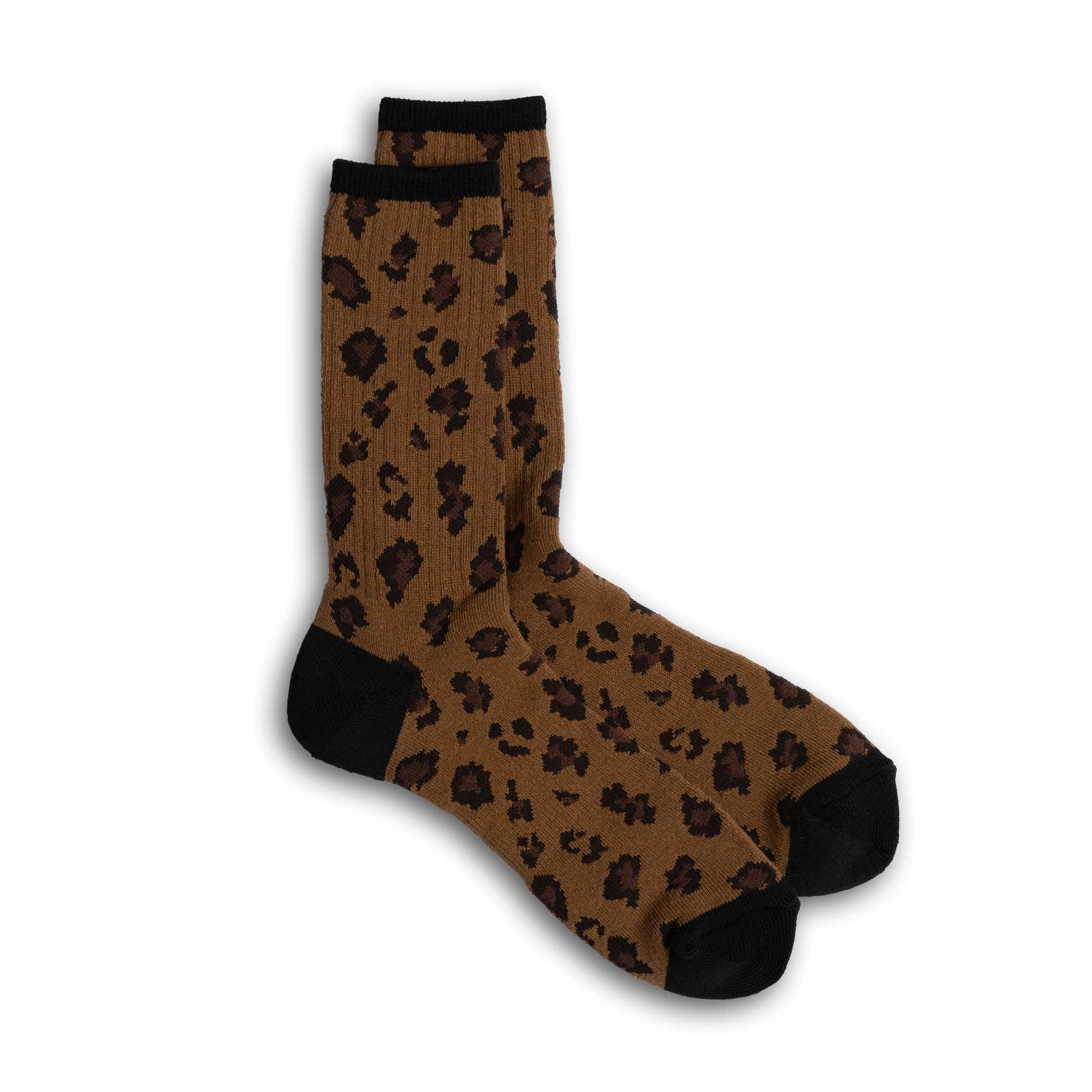 Animal Boot Socks Brown