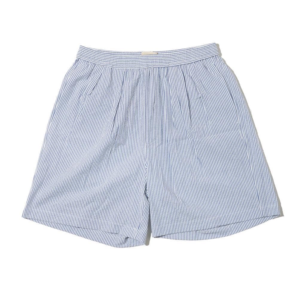Seersucker Big Trunks Shorts Navy x White