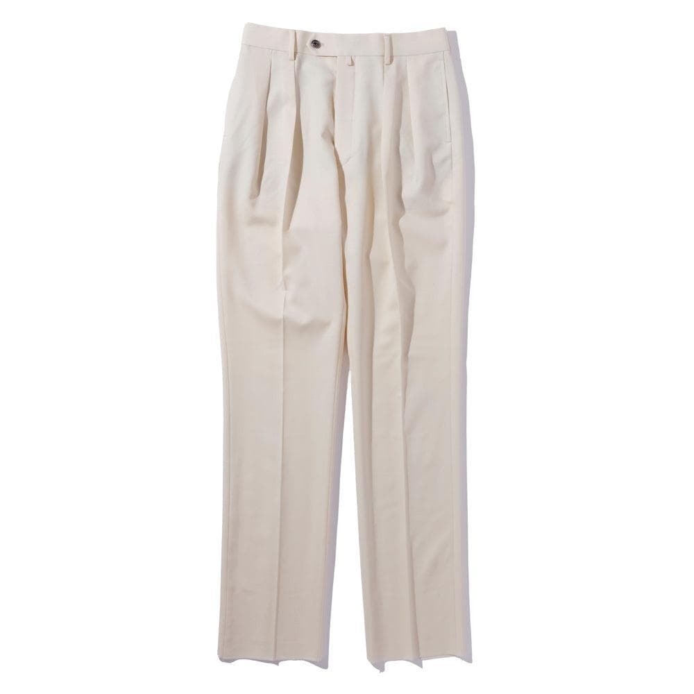 Wool Gabardine Standard Trousers Ivory