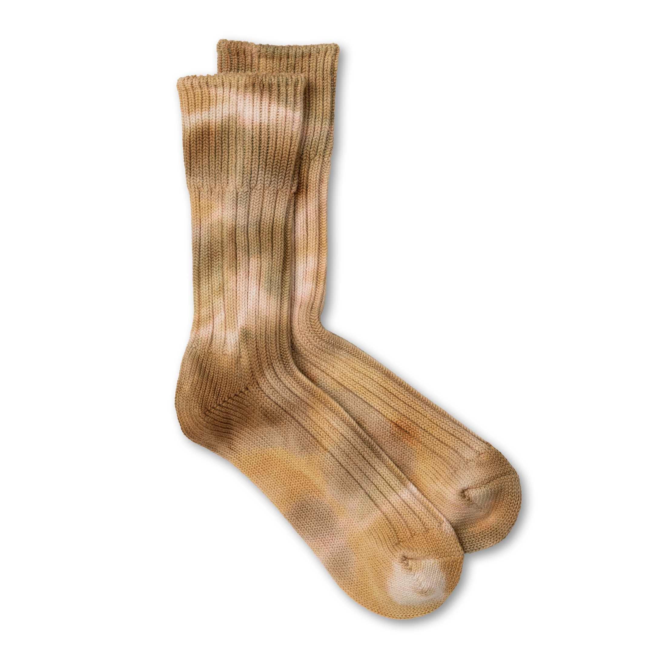 Chunky Ribbed Crew Sock Beige/Brown