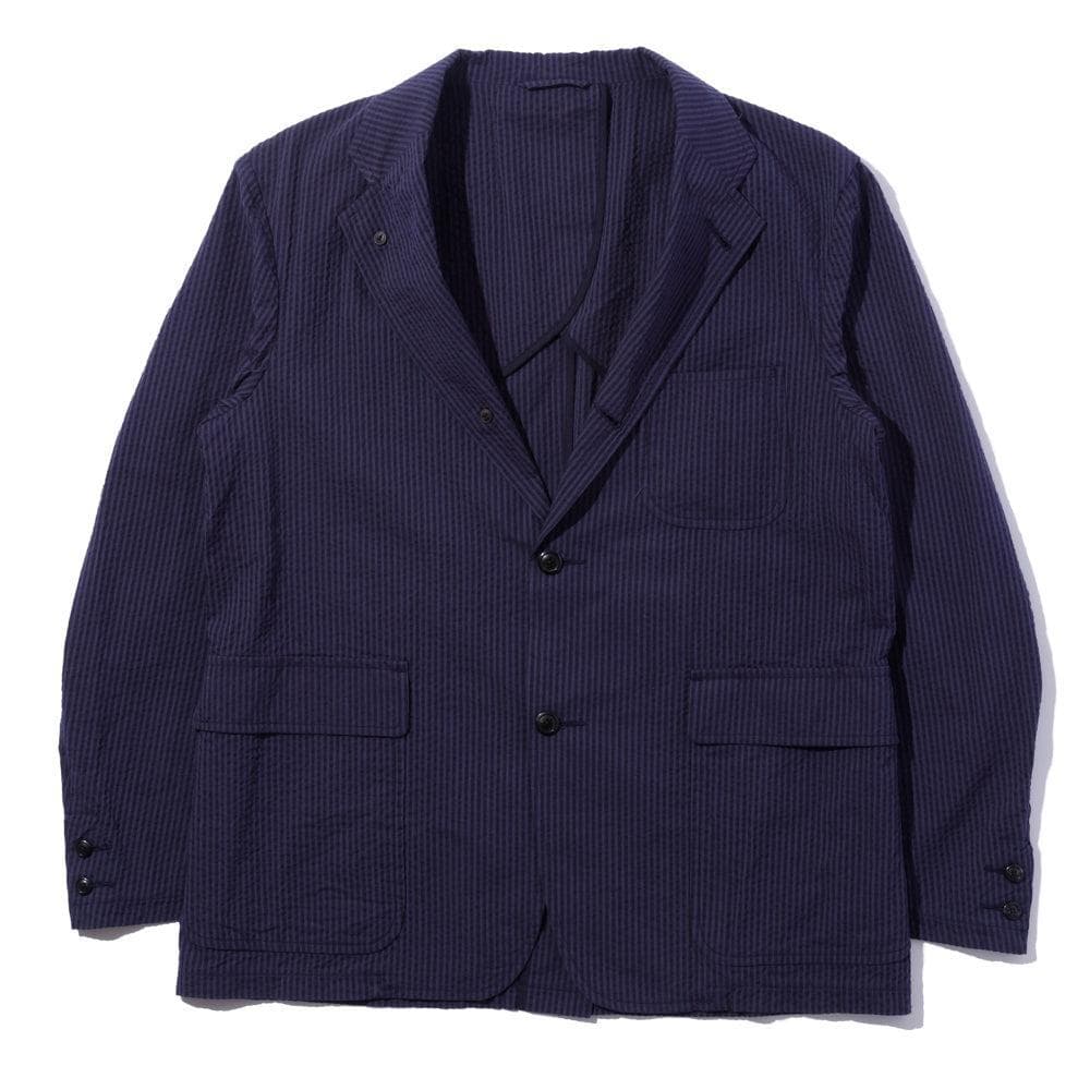 Grand Seersucker Jacket Blue x Navy