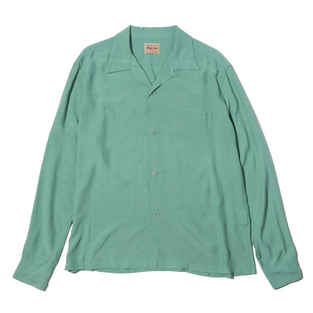 by Toyo Enterprise Plain Rayon Bowling Shirt M. Green