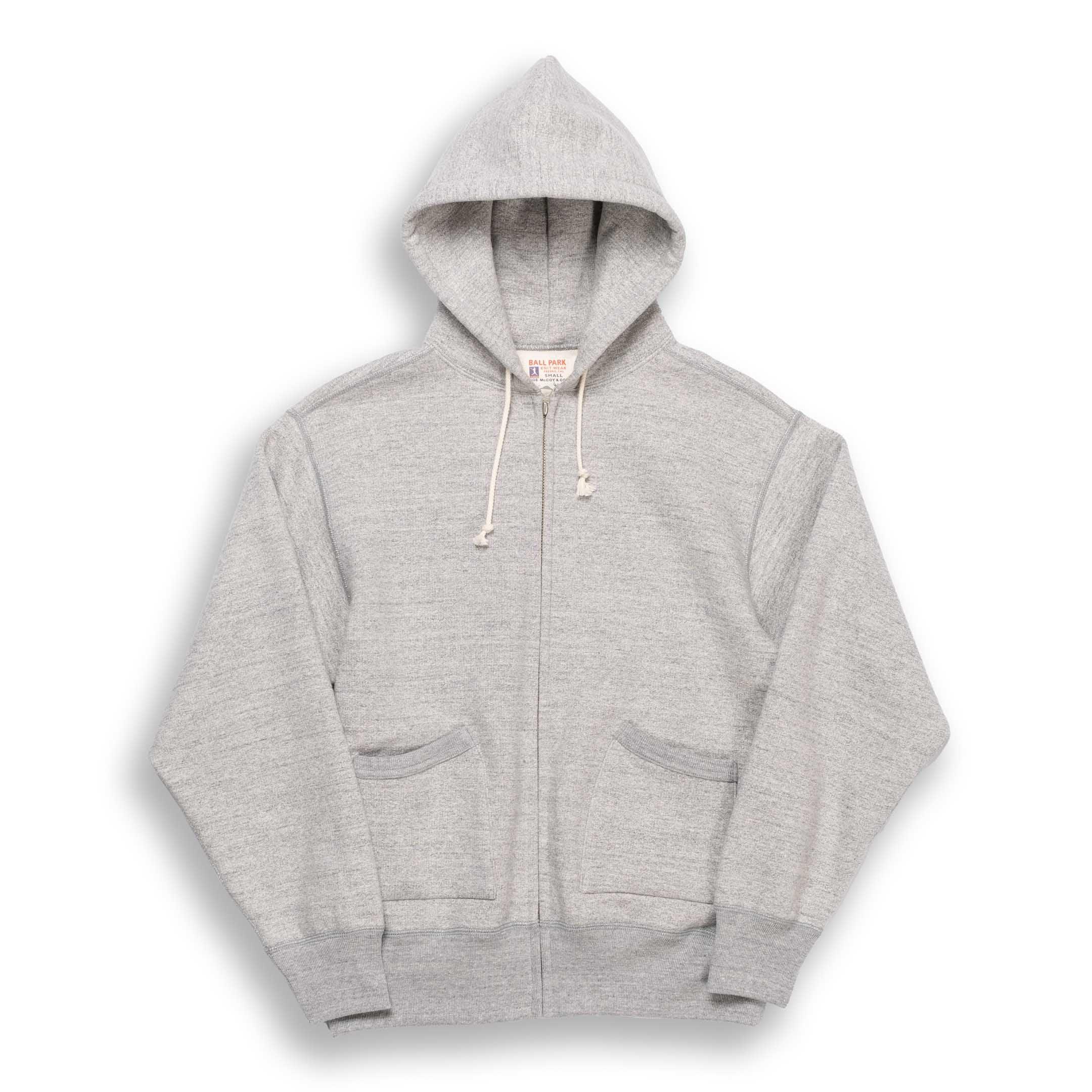 12. oz Ballpark F/Z Hooded Sweatshirt Grey