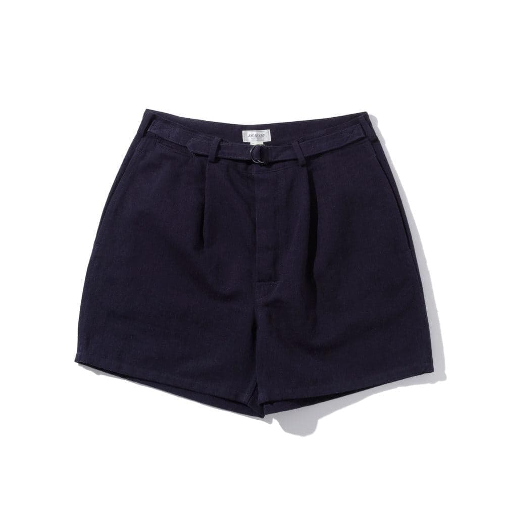 Belted Shorts / Cotton-Hemp Navy