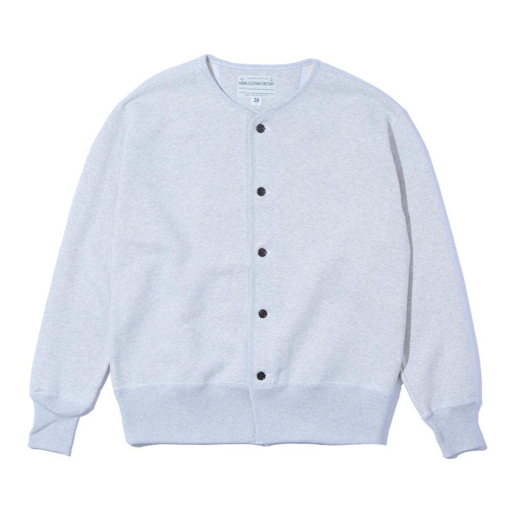 U.S.N. Cotton Cardigan Snow Grey