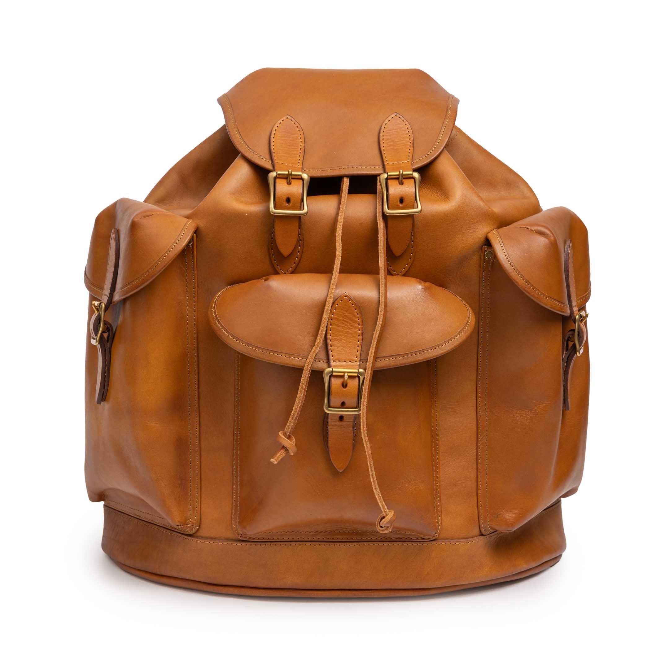 Leather Army Rucksack Sand