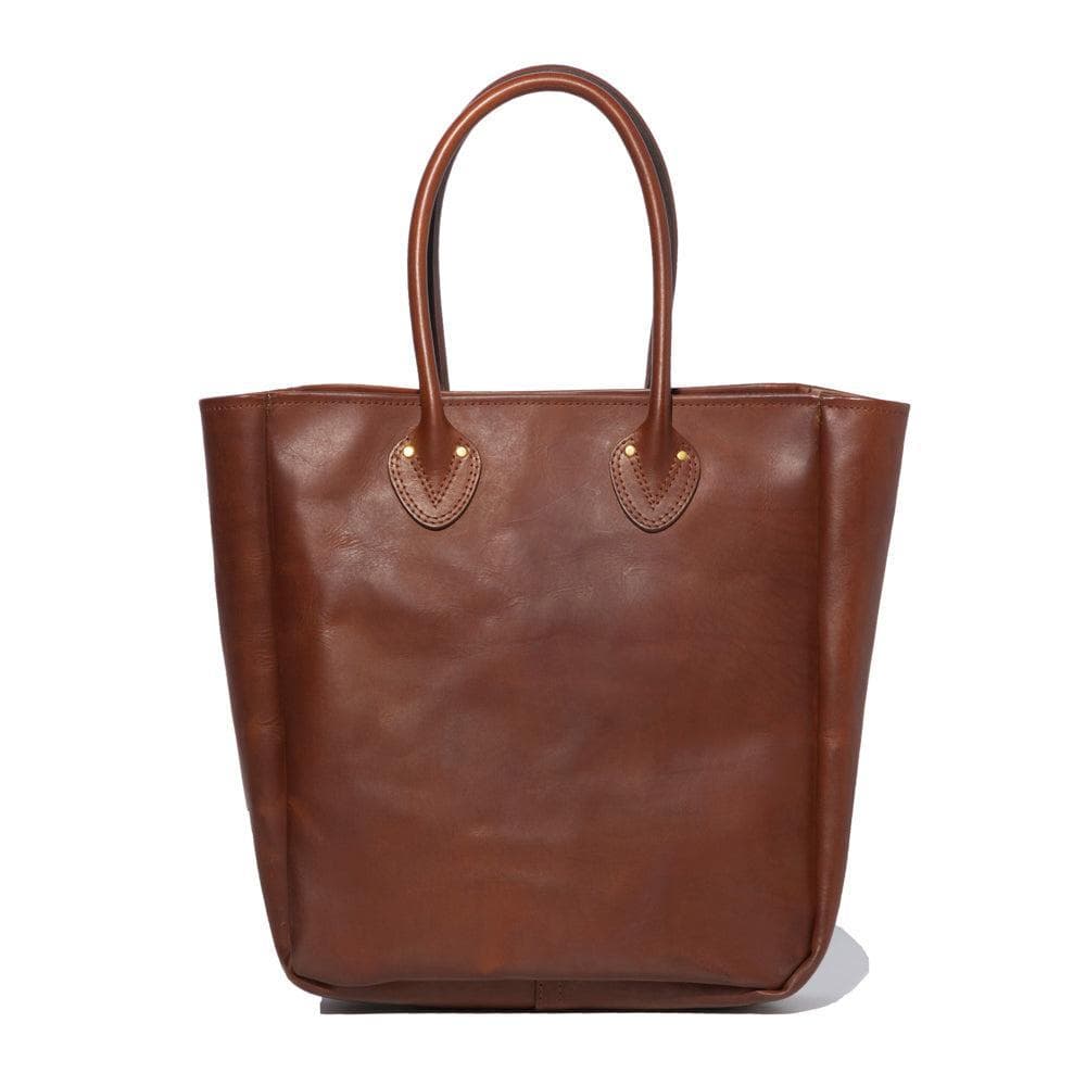 Leather Old Tote Bag Camel