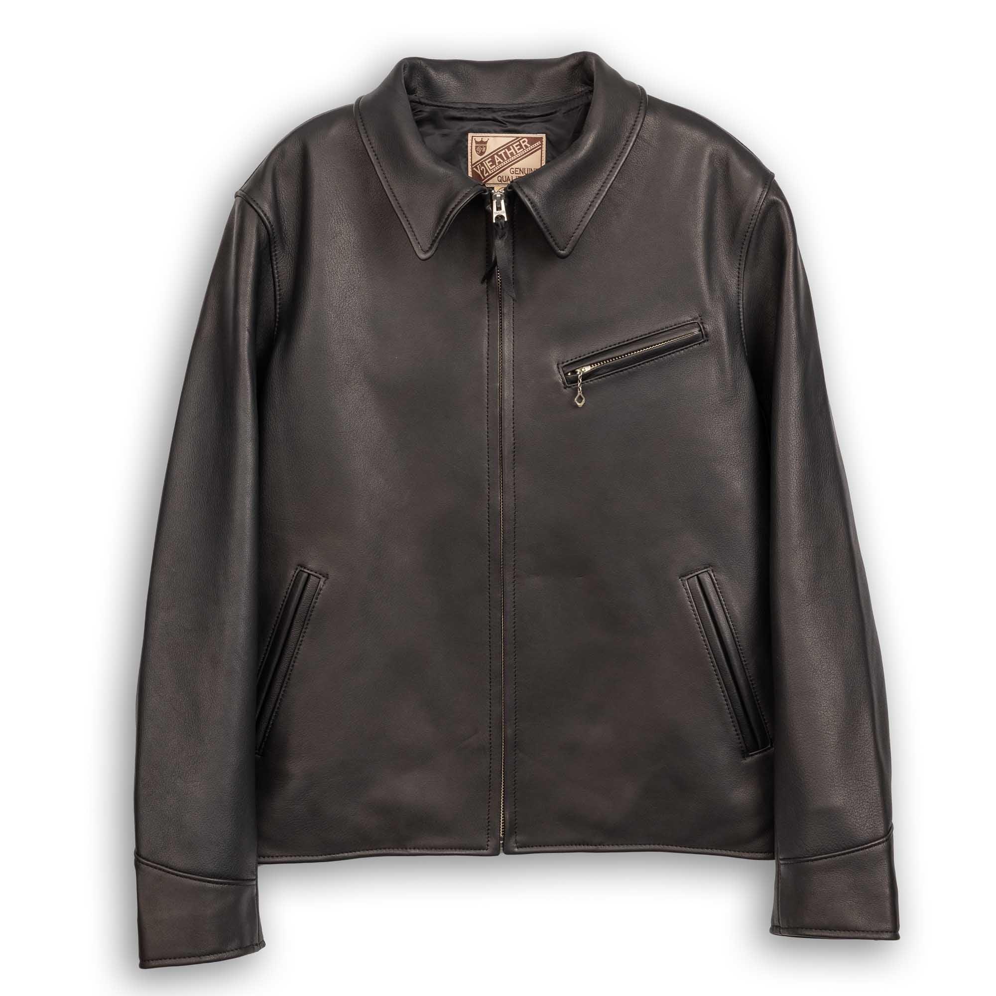 SPR-45 Sheepskin Single Jacket Black