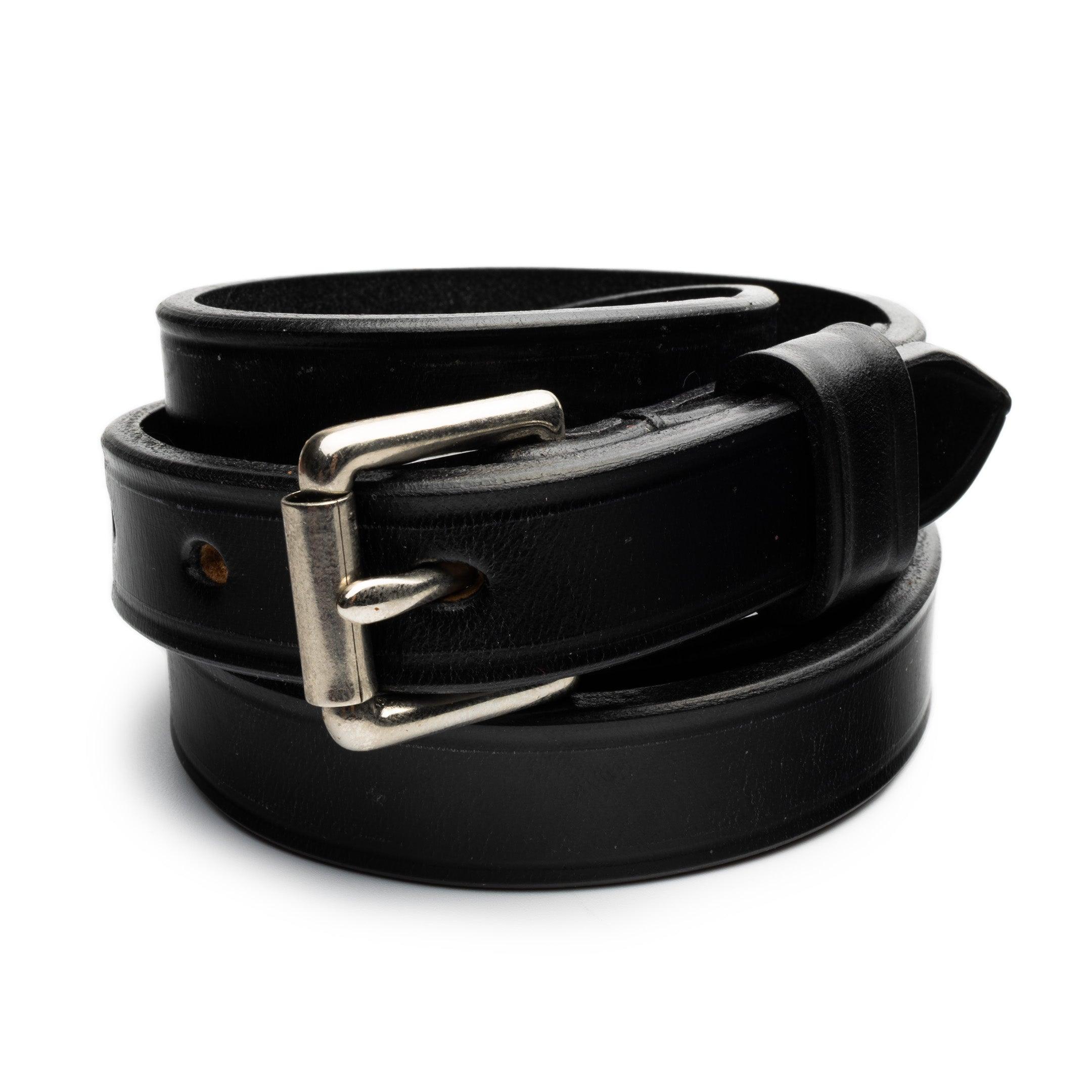 Narrow Belt Black x Nickel