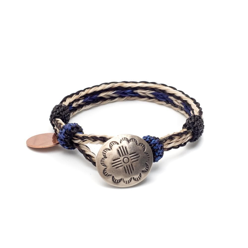 Concho Bracelet Natural x Navy