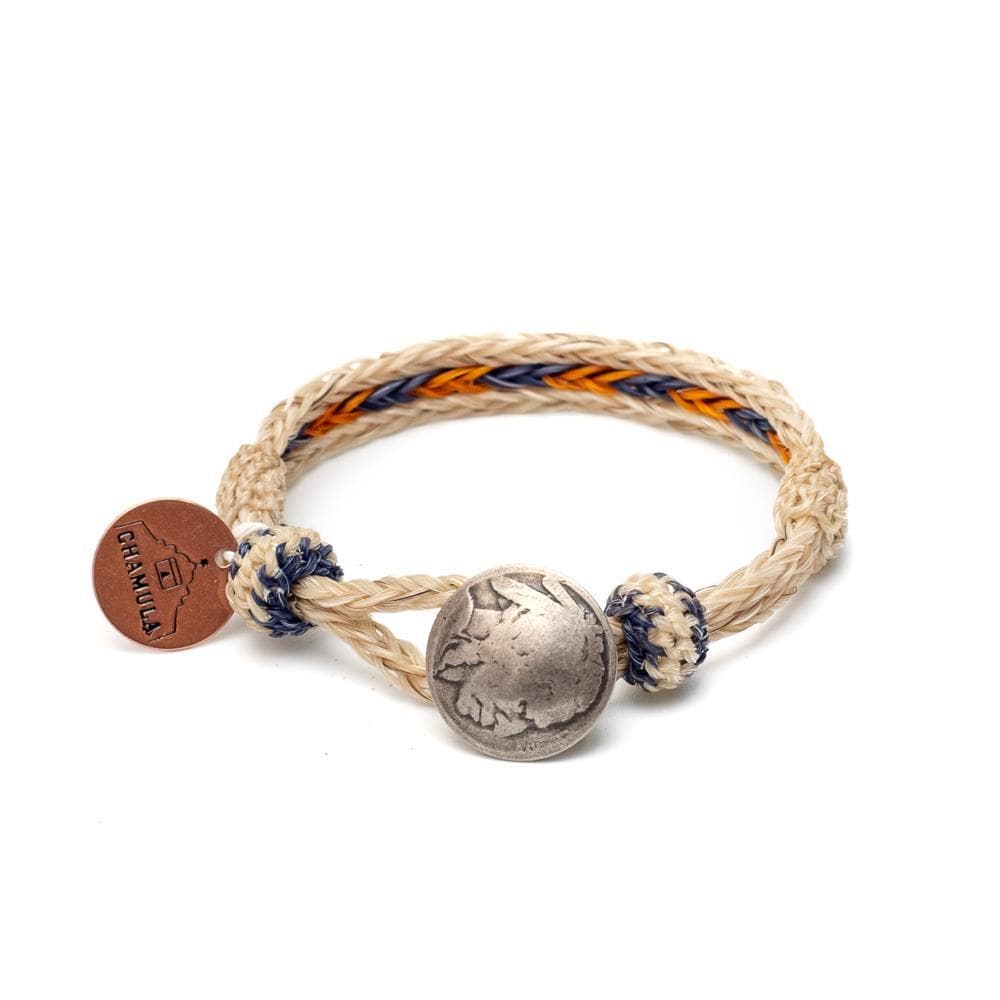 Concho Bracelet Natural x Orange