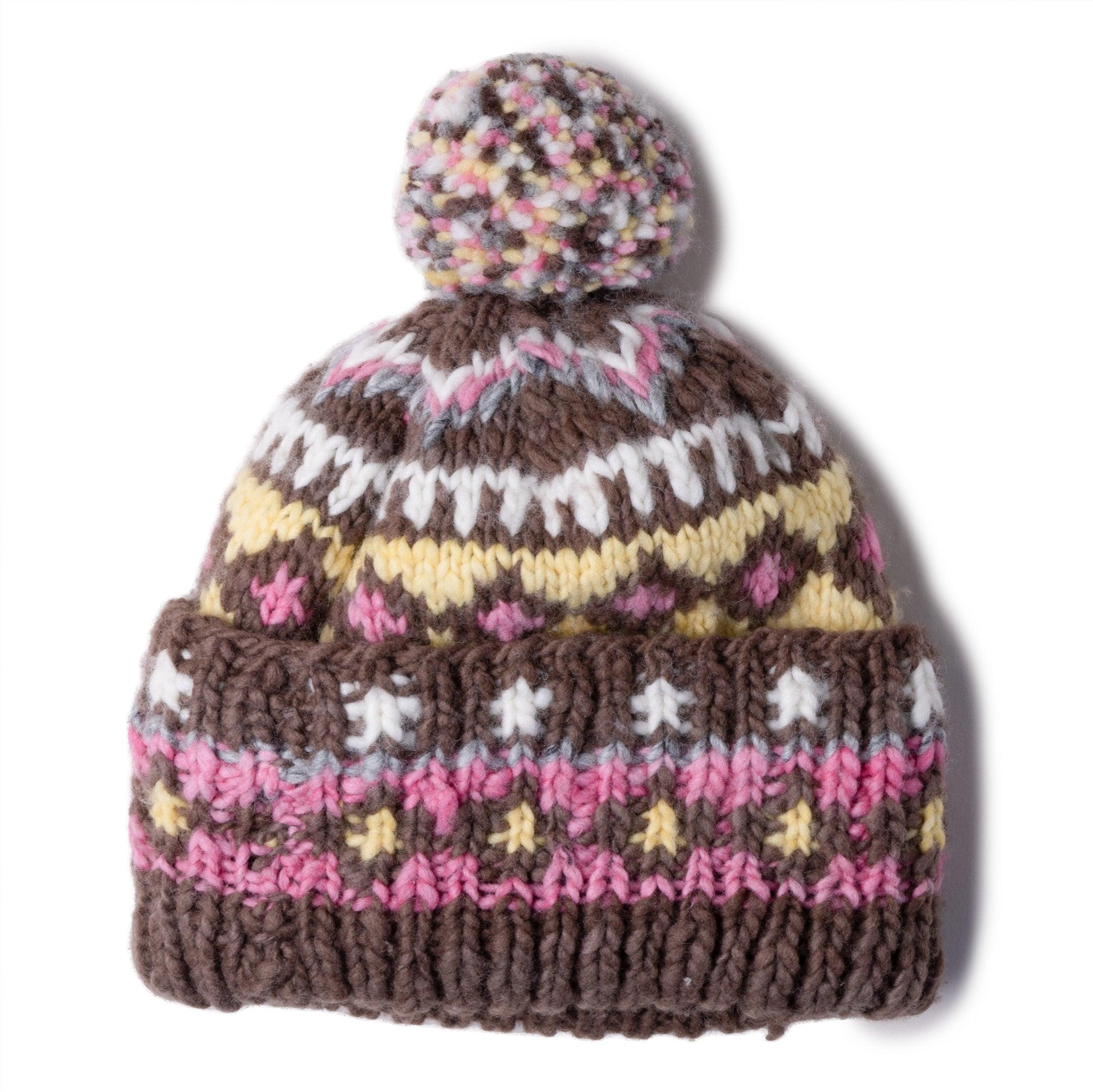 Double Cuff Cap Fair Isle #3 Beige