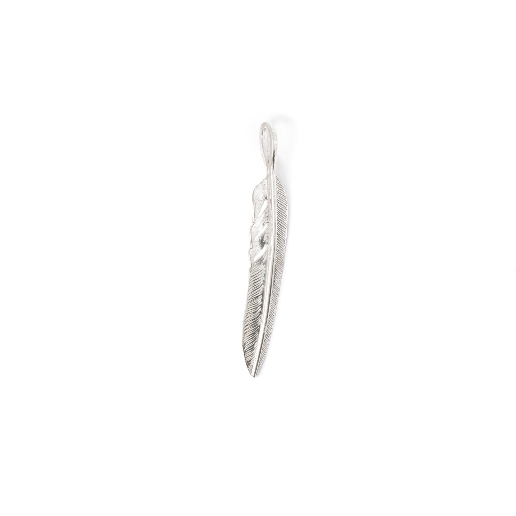Kazekiri Silver Feather Pendant P-428