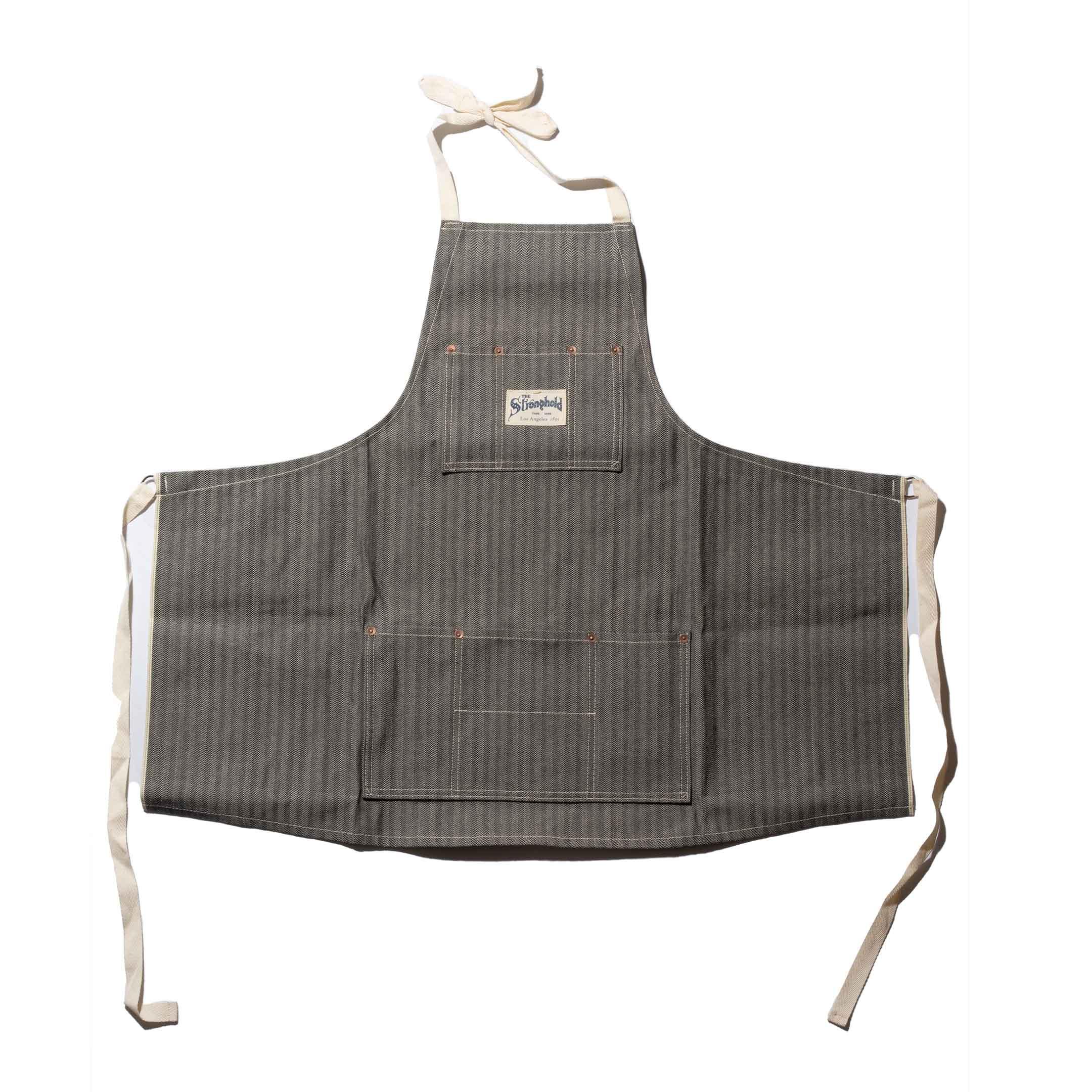 Stronghold DM057 Short Bib Apron 12.5oz Herringbone Selvage Denim
