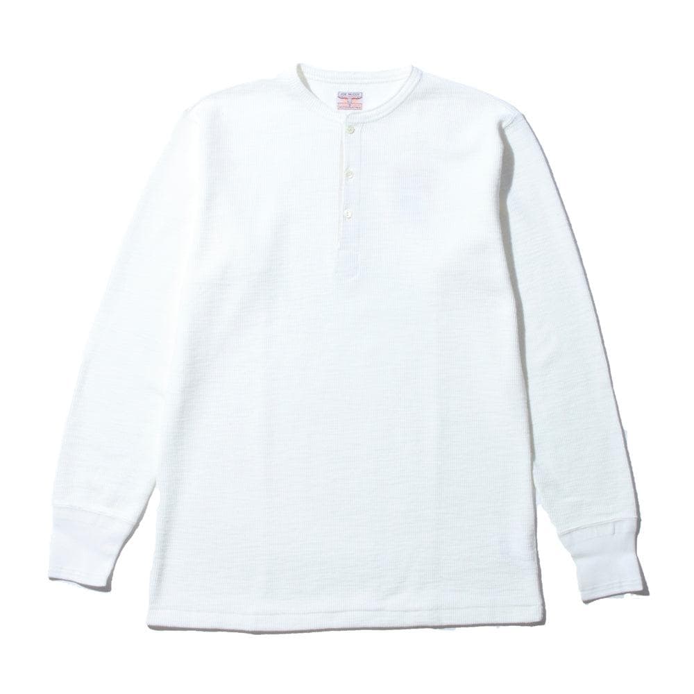 Western Cardigan Stitch Henley White
