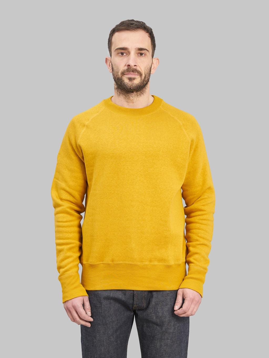 "Lot. 261" 4-Needle Raglan Sweatshirt Yellow