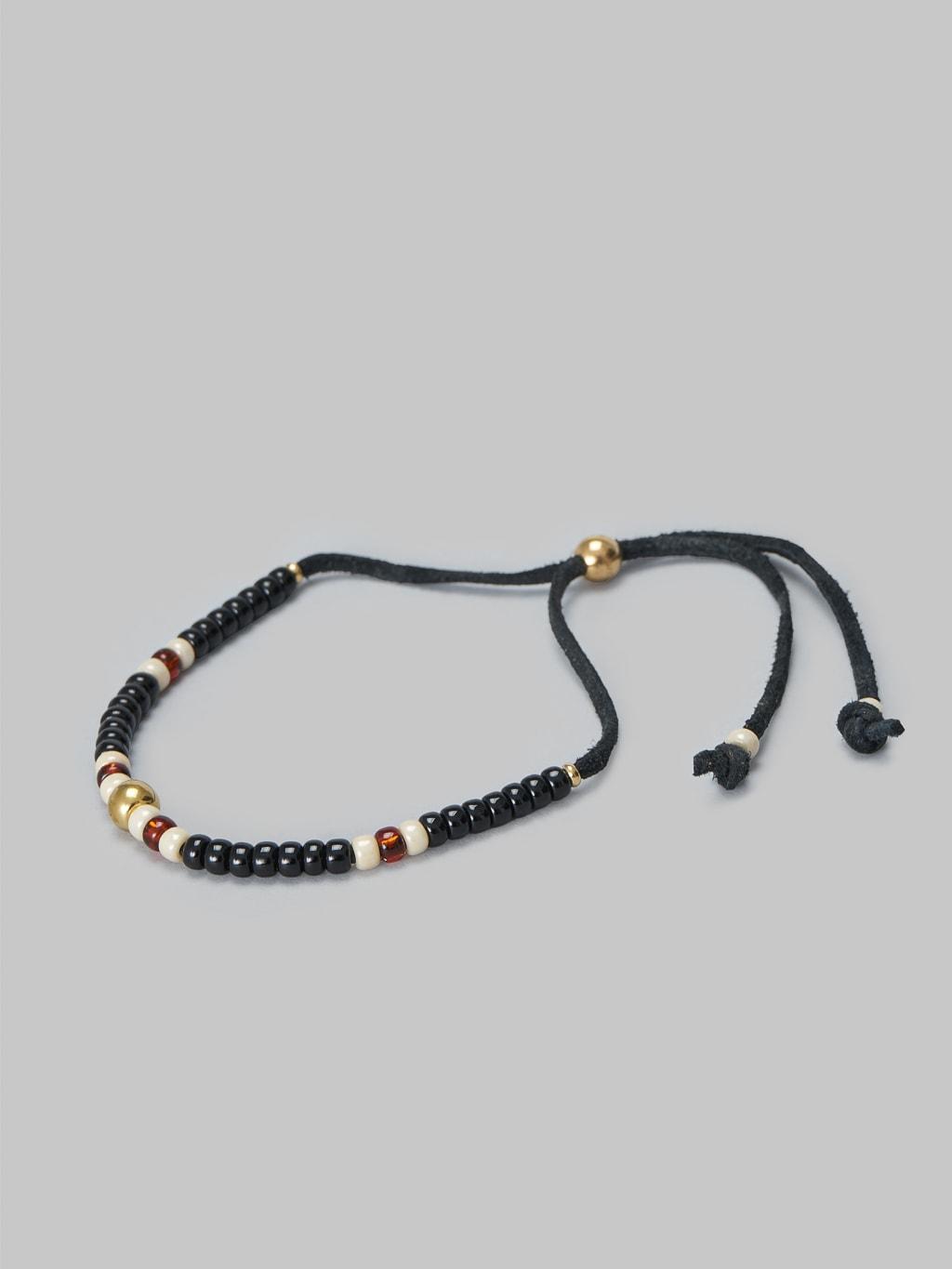 5mm Traditional Beads Bracelet Black/Orange
