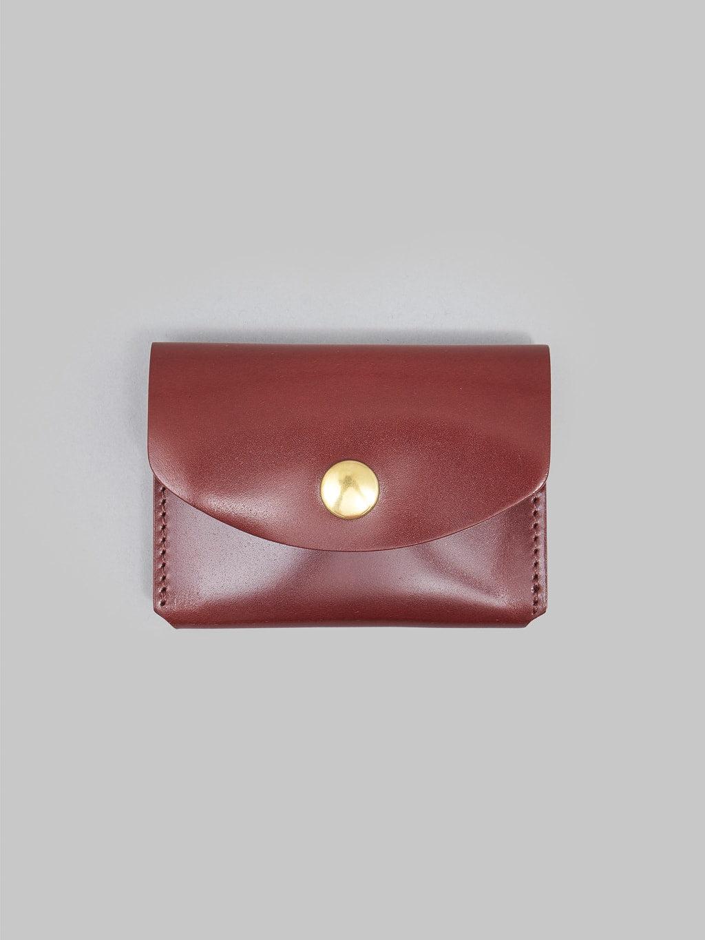 Cordovan Card Case Red Brown