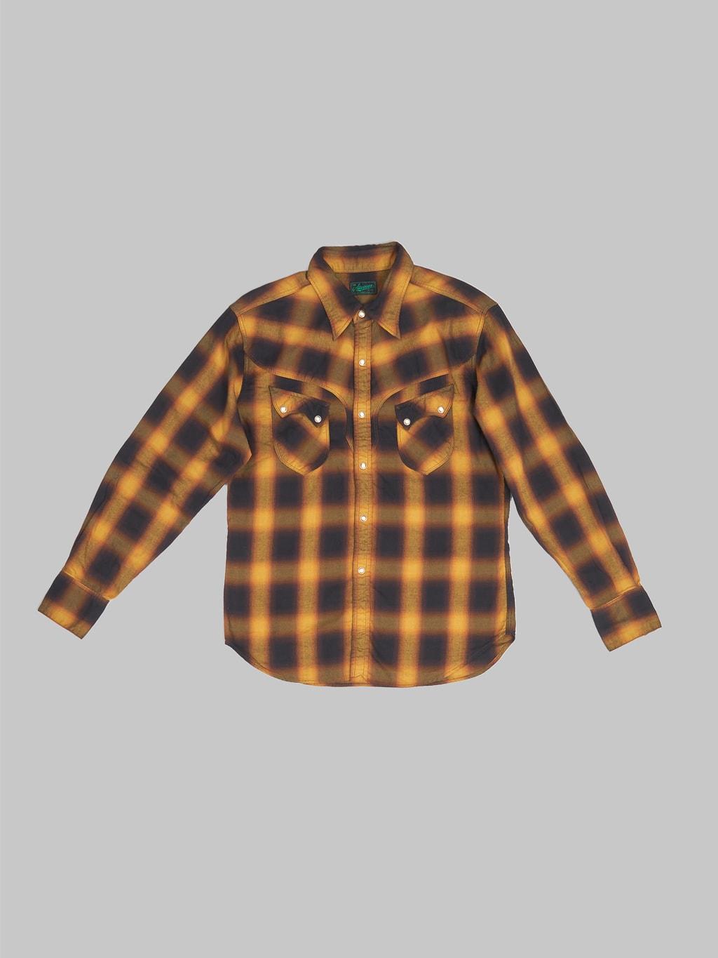 Co. Cody Plaid Twill Shirt Camel x Black