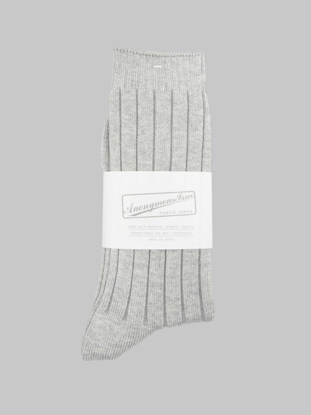 Bold Rib Crew Medium Grey