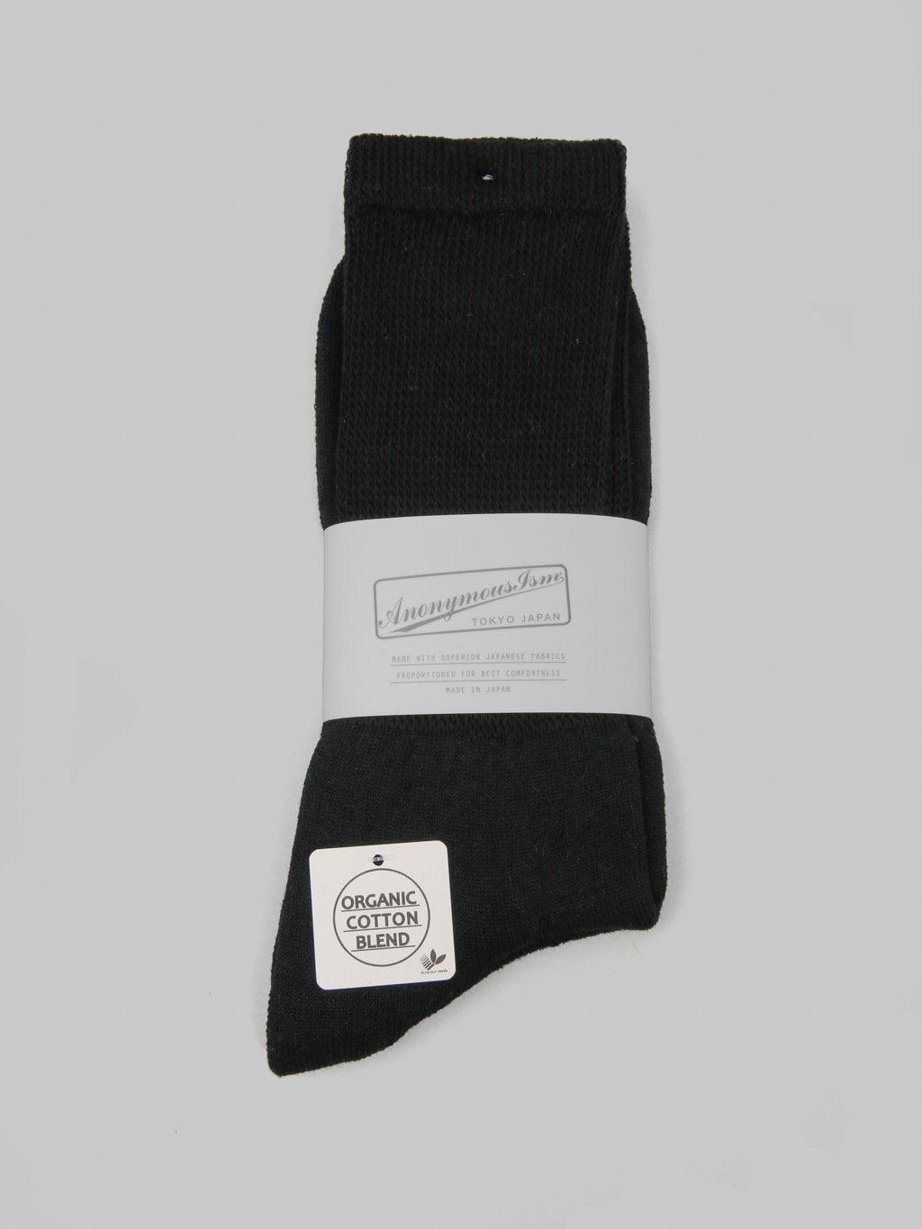 OC Pile Low Crew Socks Black