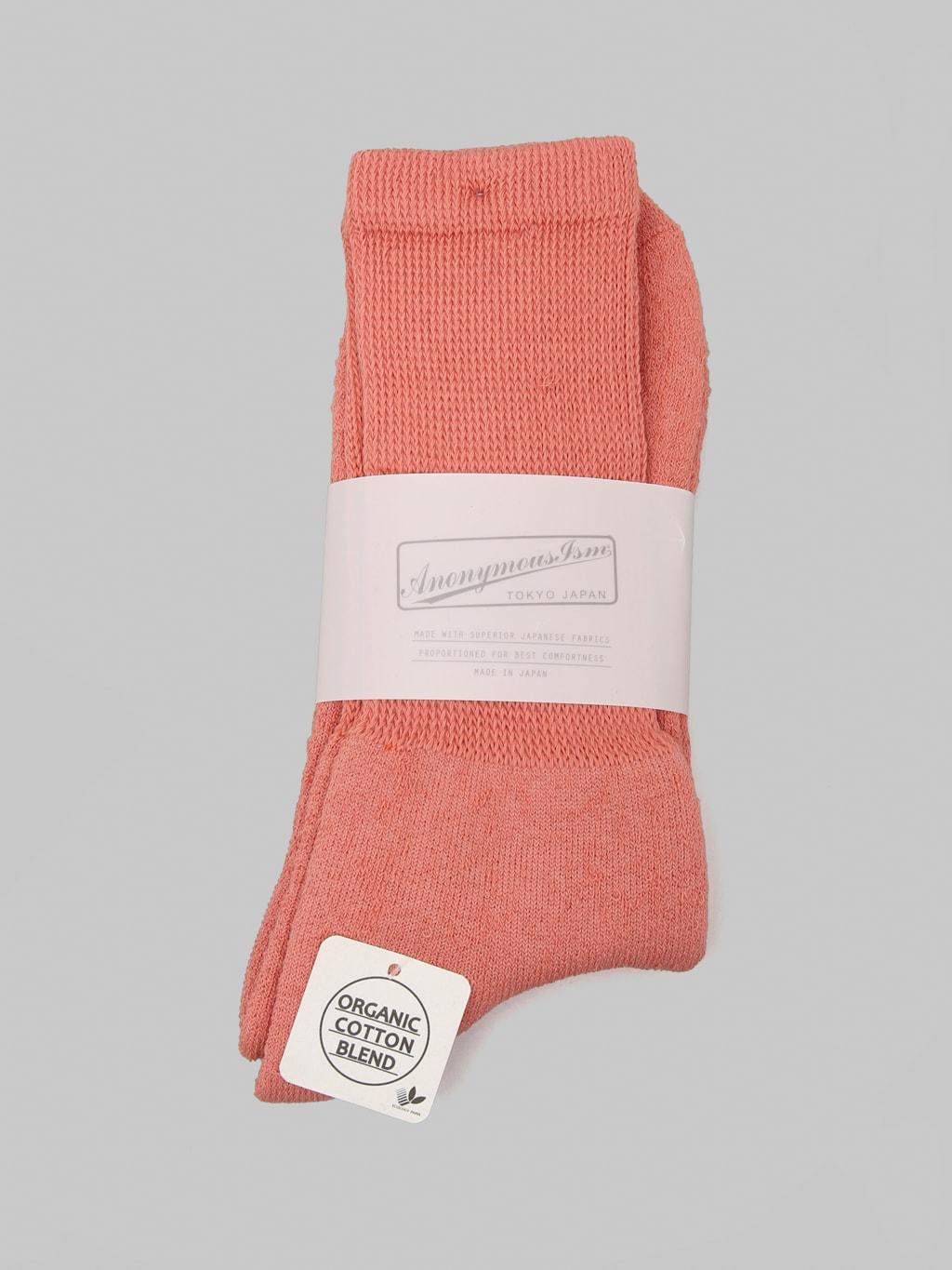 OC Pile Low Crew Socks Shade Pink