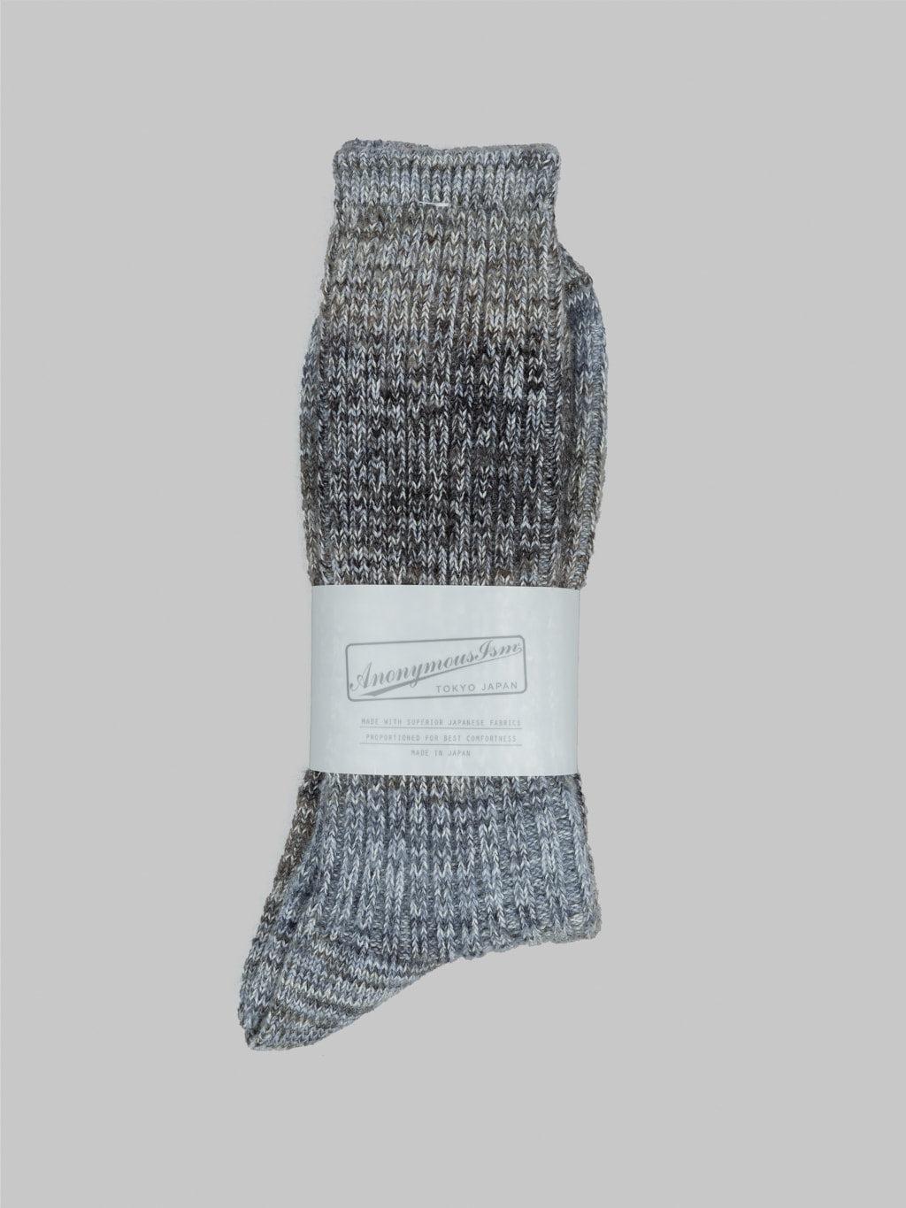 Splash Pattern Crew Socks Black