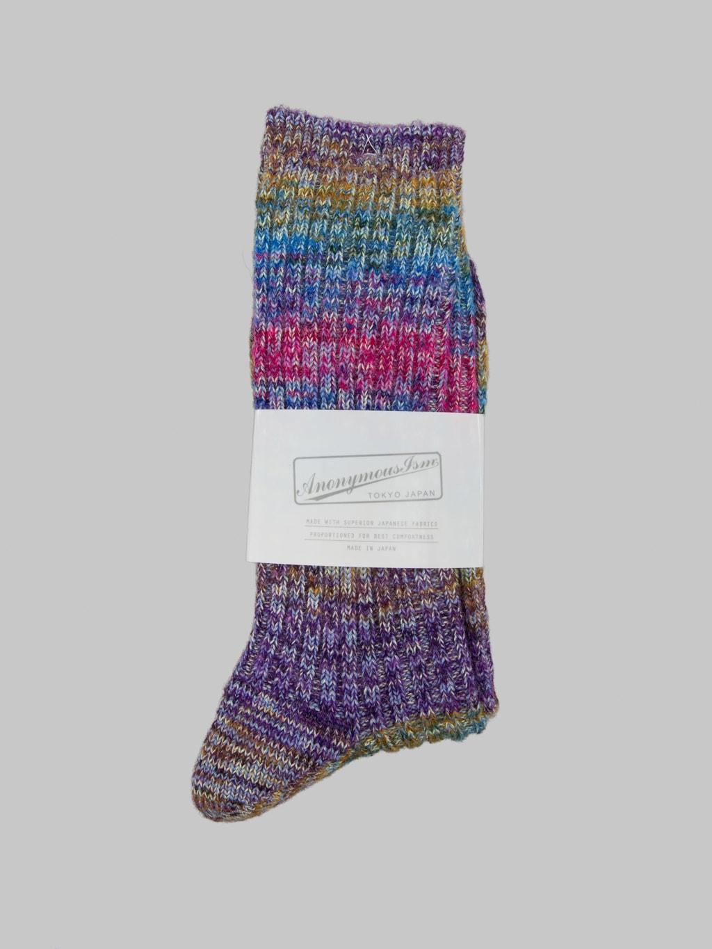 Splash Pattern Crew Socks Multicolour
