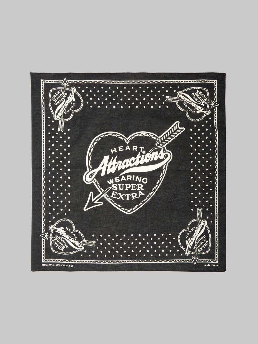 Heart Attractions Bandana Black