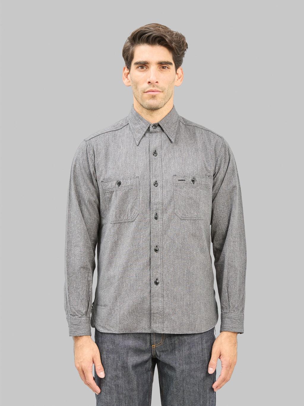 BR26082 Cotton Covert Work Shirt Black