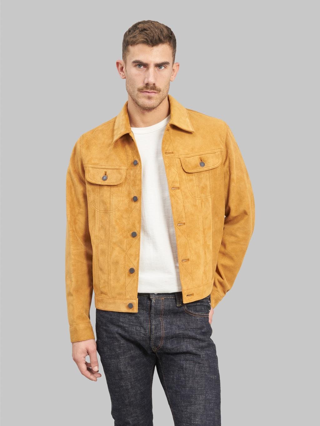 "The Boxer Beige" Suede Horsehide Jacket