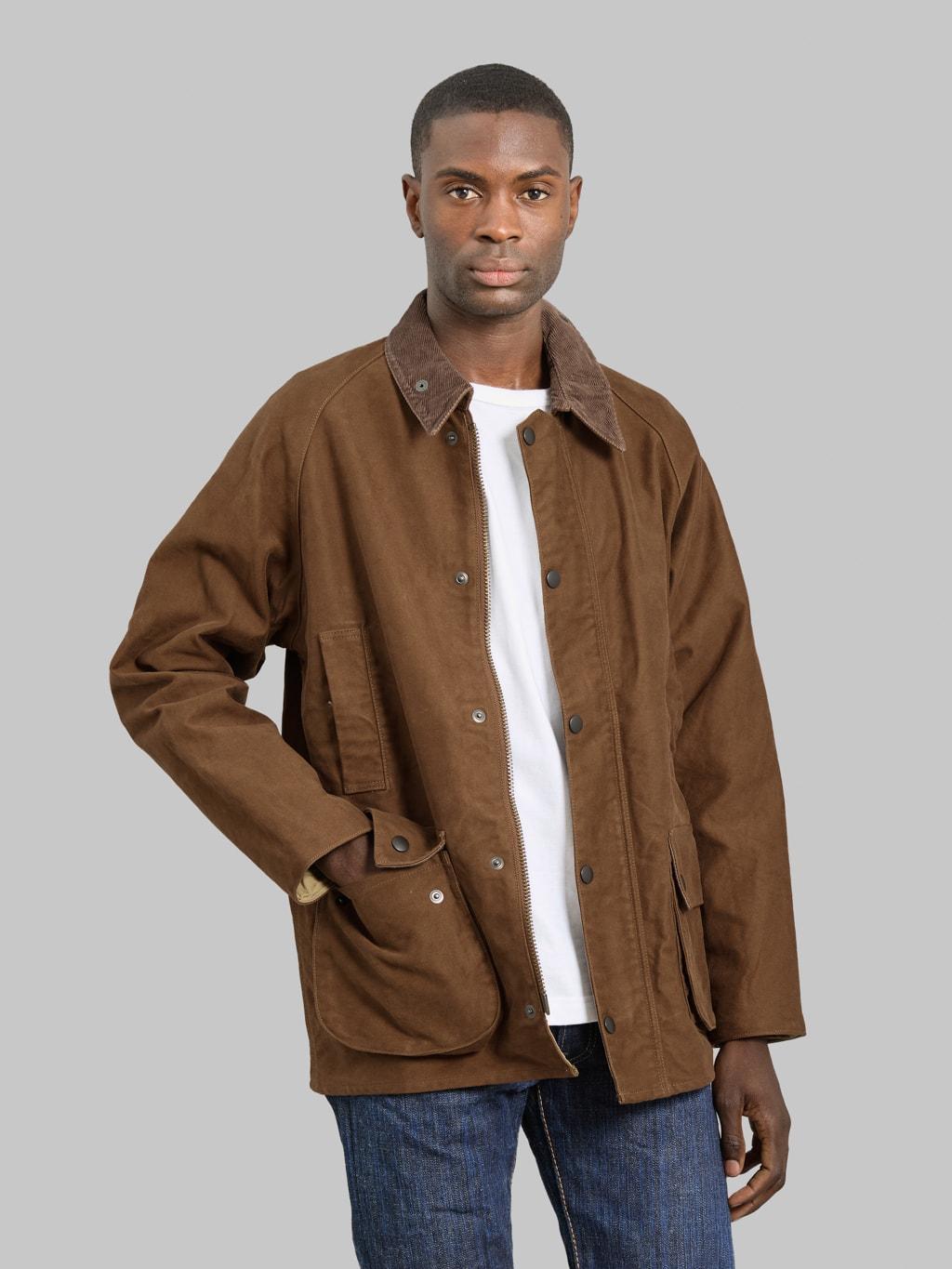 F2361 Moleskin Riding Jacket Brown
