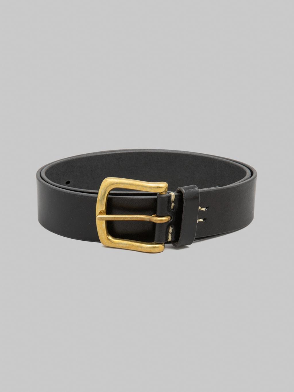 Hand Stitched Belt "Kihon" Buckle Black